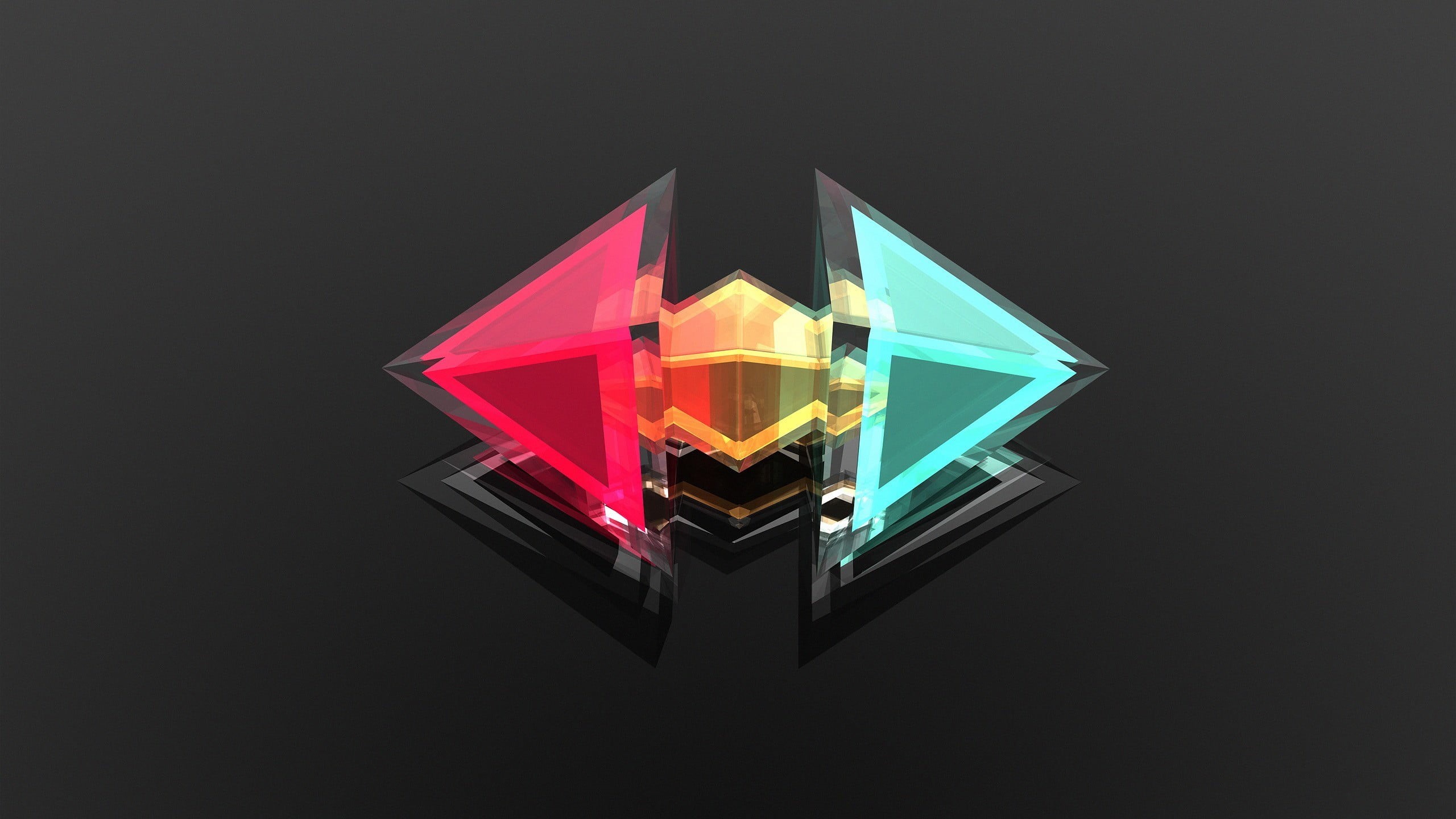 still life, Facets, digital art, multi colored, laser, design, red, minimalism, green color, light - natural phenomenon, illuminated, light, no people, HD Wallpaper