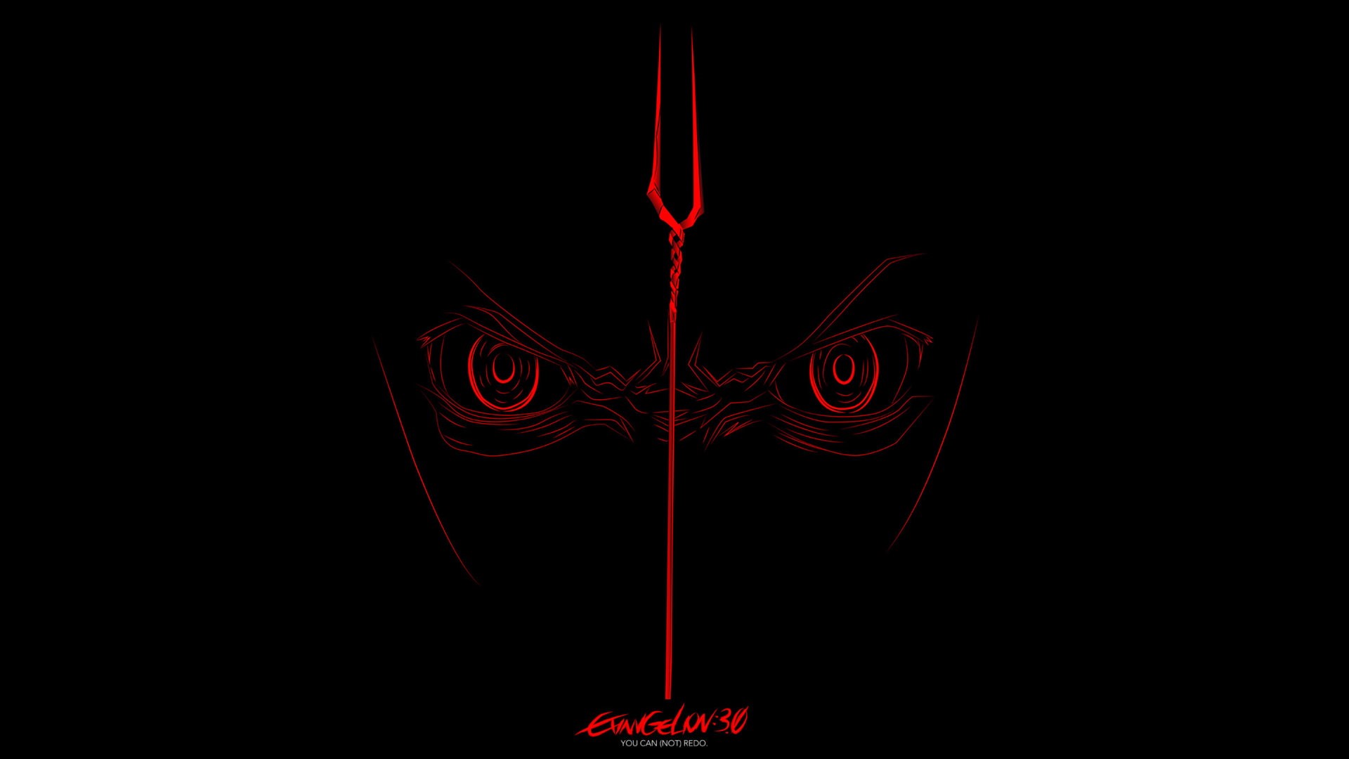 celebration, Evangelion:3.0, Spear of Longinus, neon, emotion, illuminated, copy space, holiday, black color, red, decoration, heart shape, minimalism, HD Wallpaper