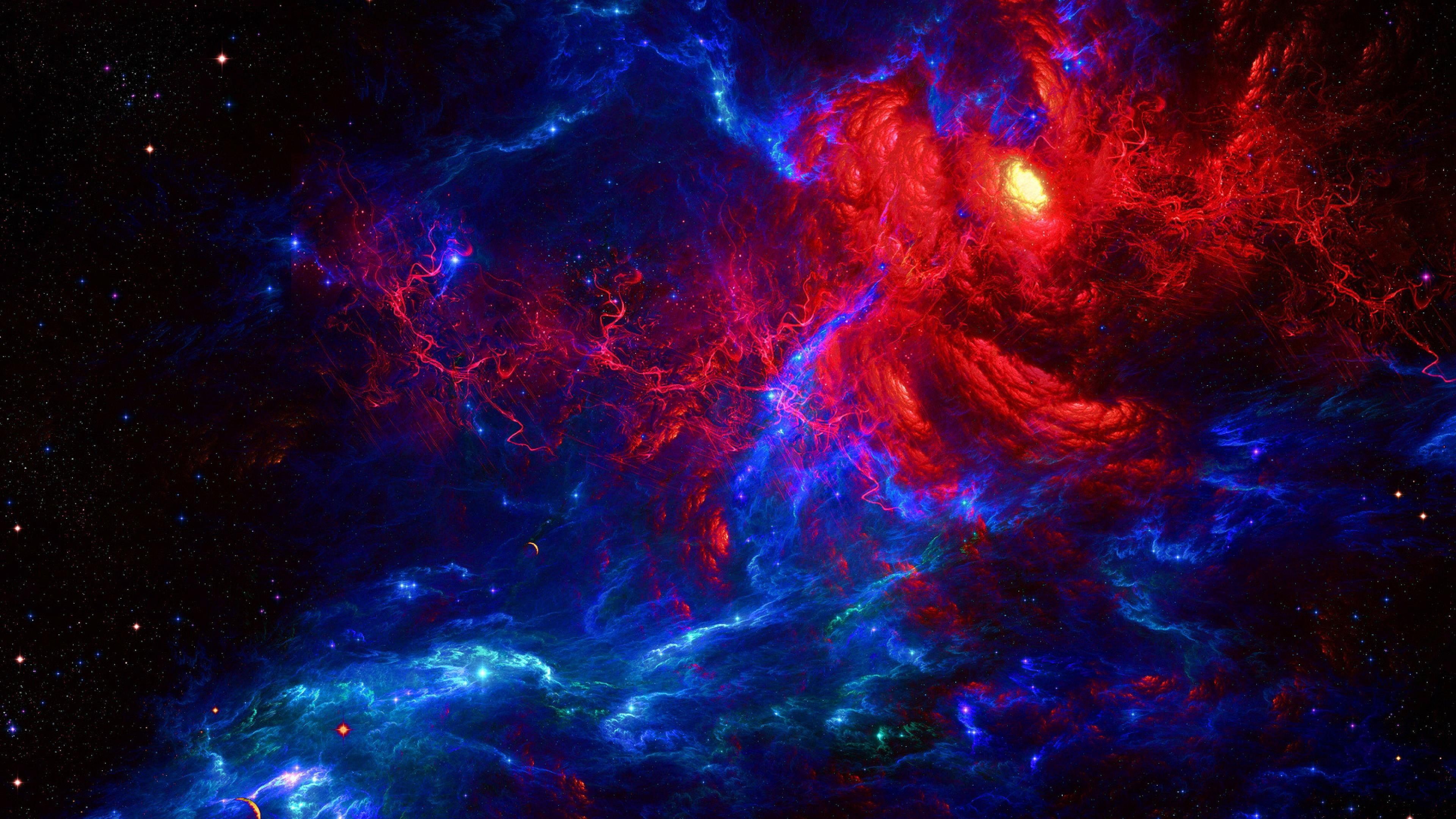 4K, visual effects, astronomy, space, nebula, galaxy, stardust, universe, HD Wallpaper