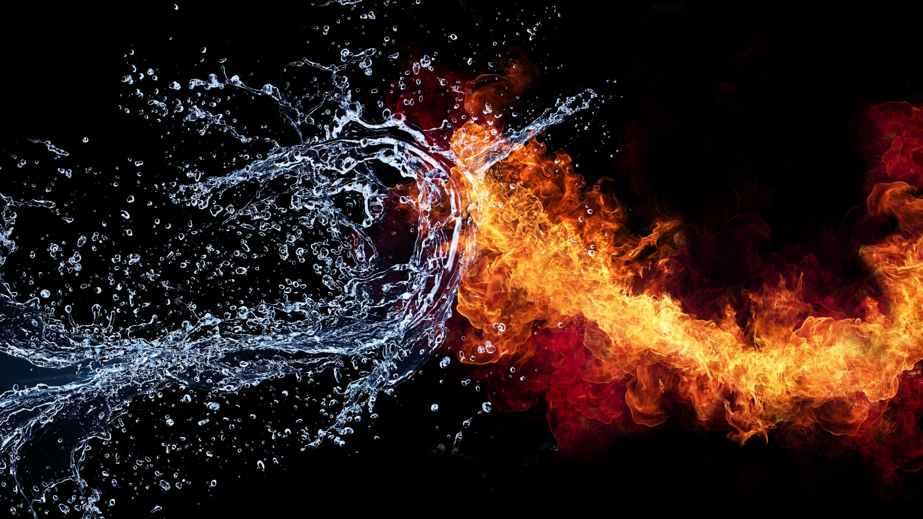 burning, orange color, heat - temperature, night, no people, darkness, black background, motion, flame, splashing, outdoors, close-up, abstract, power, HD Wallpaper