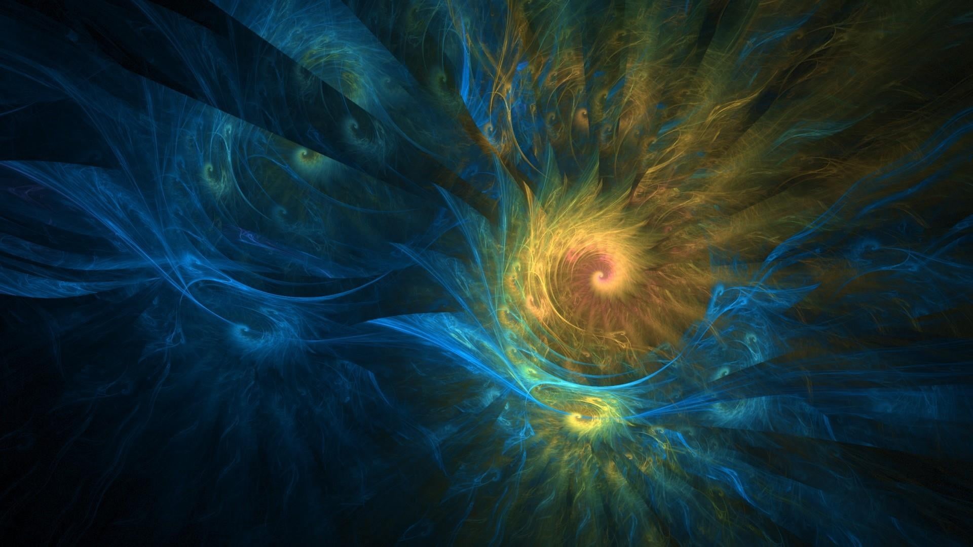 motion, long exposure, outdoors, fractal, space, psychedelic, mystery, exploding, nature, blurred motion, no people, darkness, science, nebula, fibonacci, HD Wallpaper