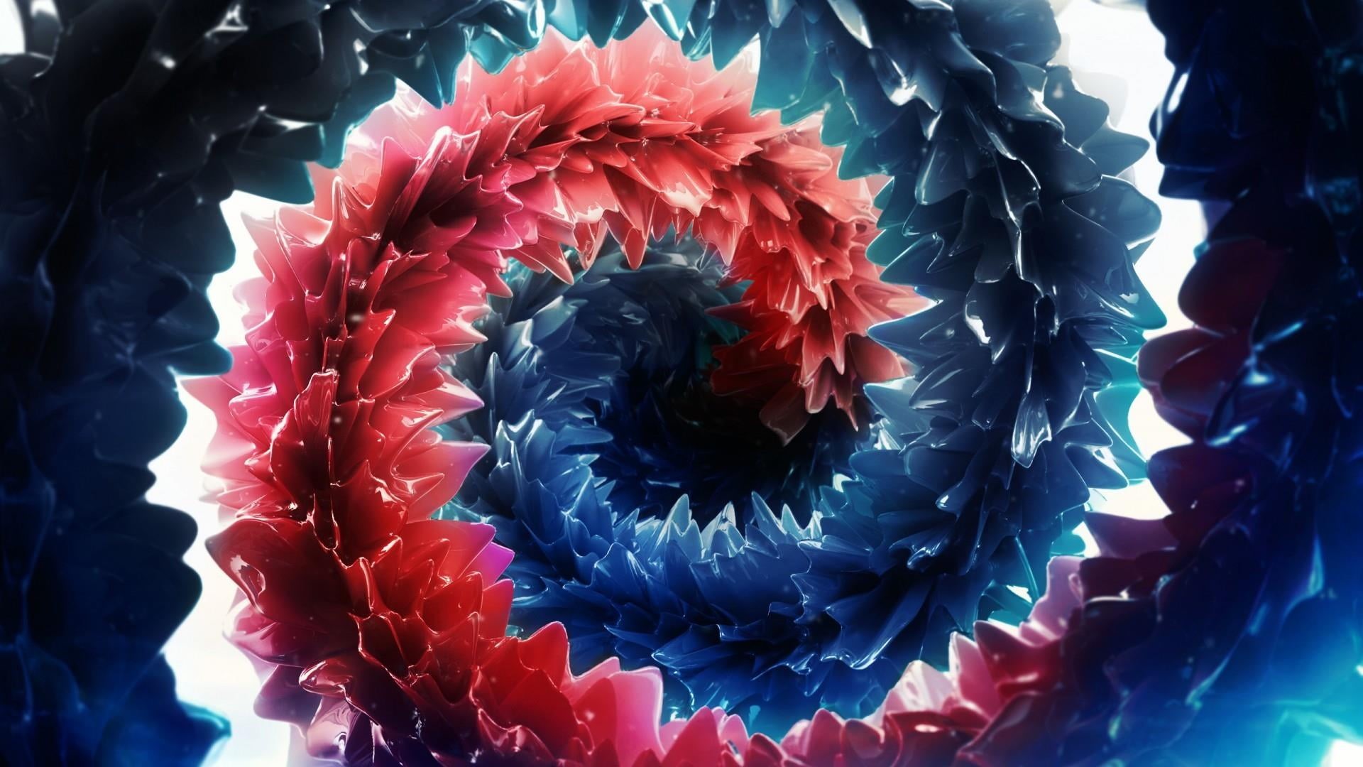 flower, no people, deep, flowering plant, freshness, wormhole, close-up, fractal art, outdoors, art and craft, inflorescence, pattern, vulnerability, creativity, HD Wallpaper