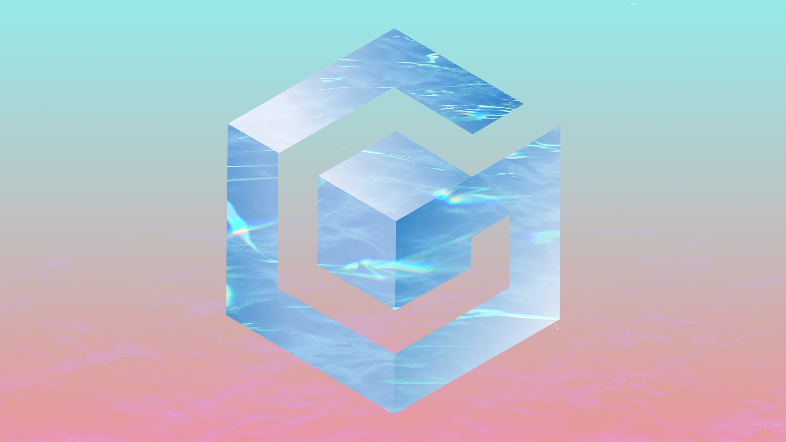pink color, 2K, pattern, colored background, indoors, single object, art and craft, creativity, GameCube, studio shot, close-up, digital composite, Nintendo Gamecube, HD Wallpaper