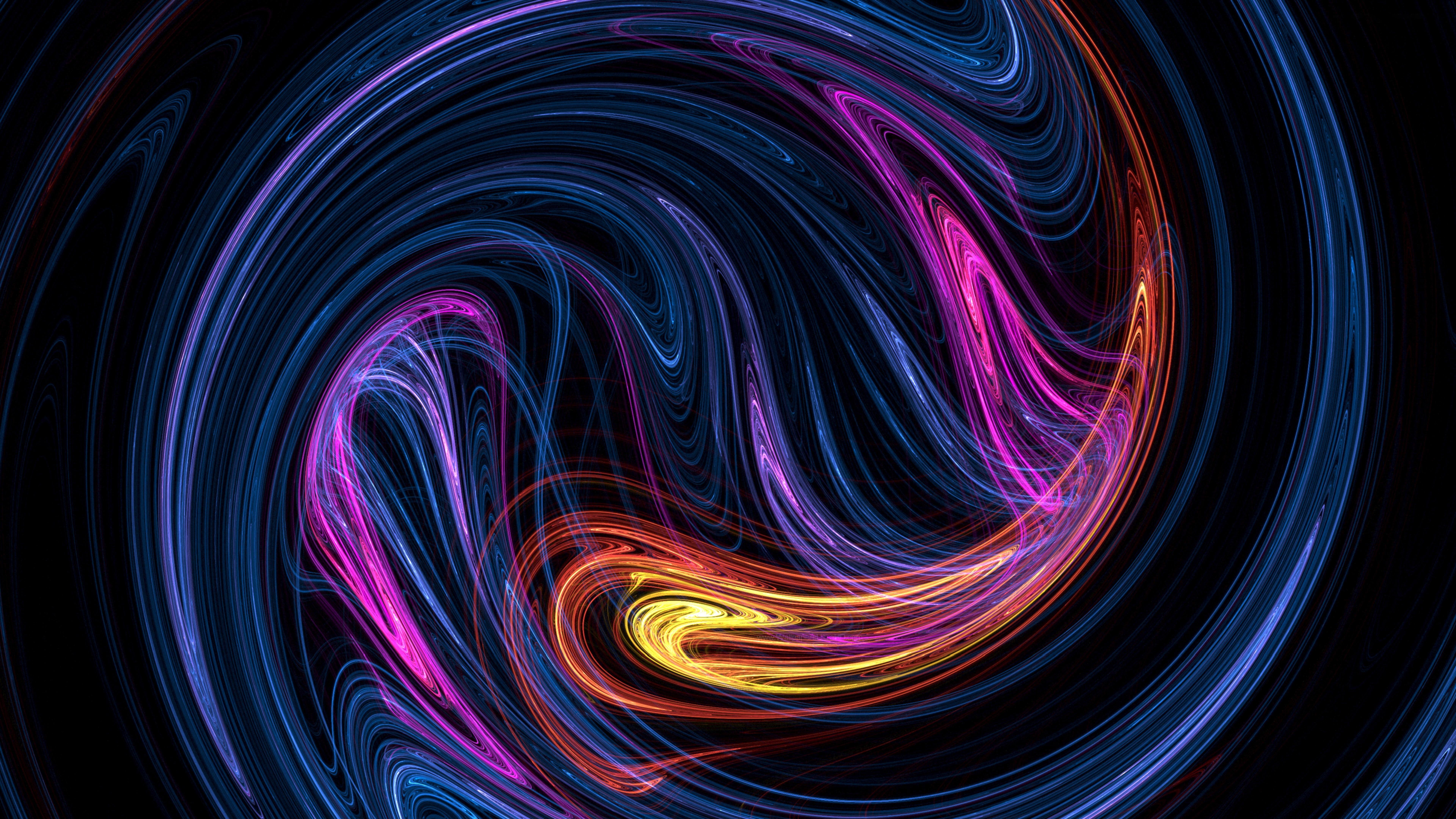 vortex, spiral, lights, 8k uhd, darkness, circle, fractal, fractal art, 8K, psychedelic art, light, graphics, psychedelic, HD Wallpaper