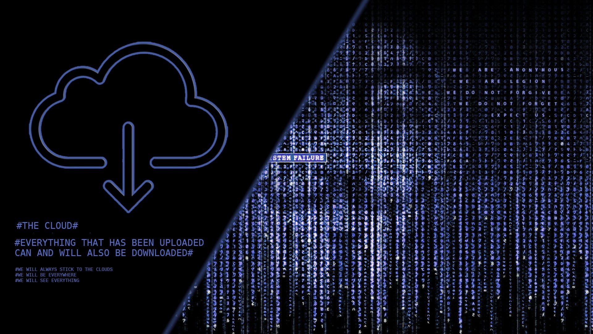 binary code, hacking, glowing, blue, data, cyberspace, black background, night, electrical equipment, illuminated, wireless technology, neon, Anonymous, HD Wallpaper