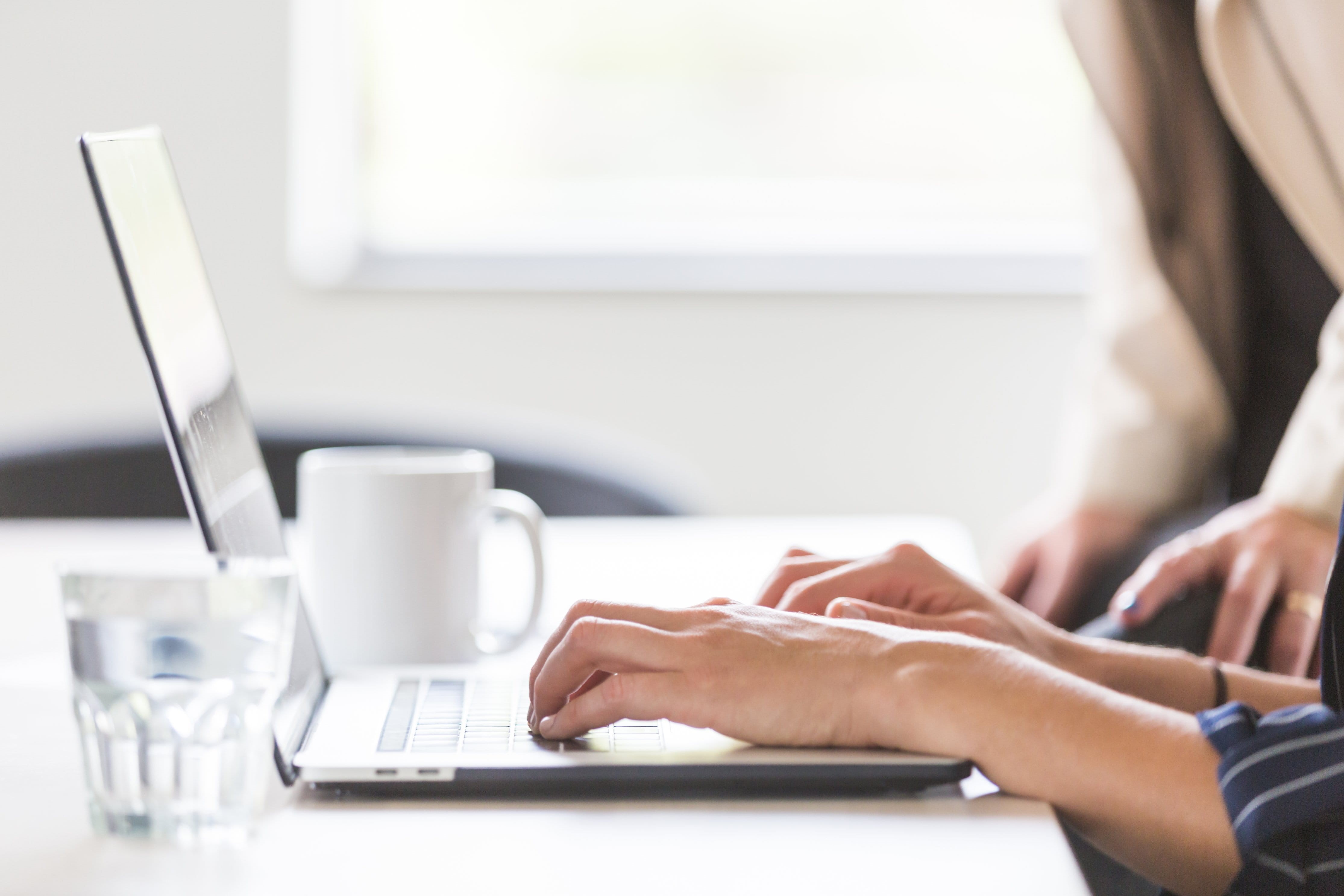 photo, human hand, Hands, working, Technology, Business, using computer, Coding, connection, computer network, communication, adult, Office, using laptop, HD Wallpaper