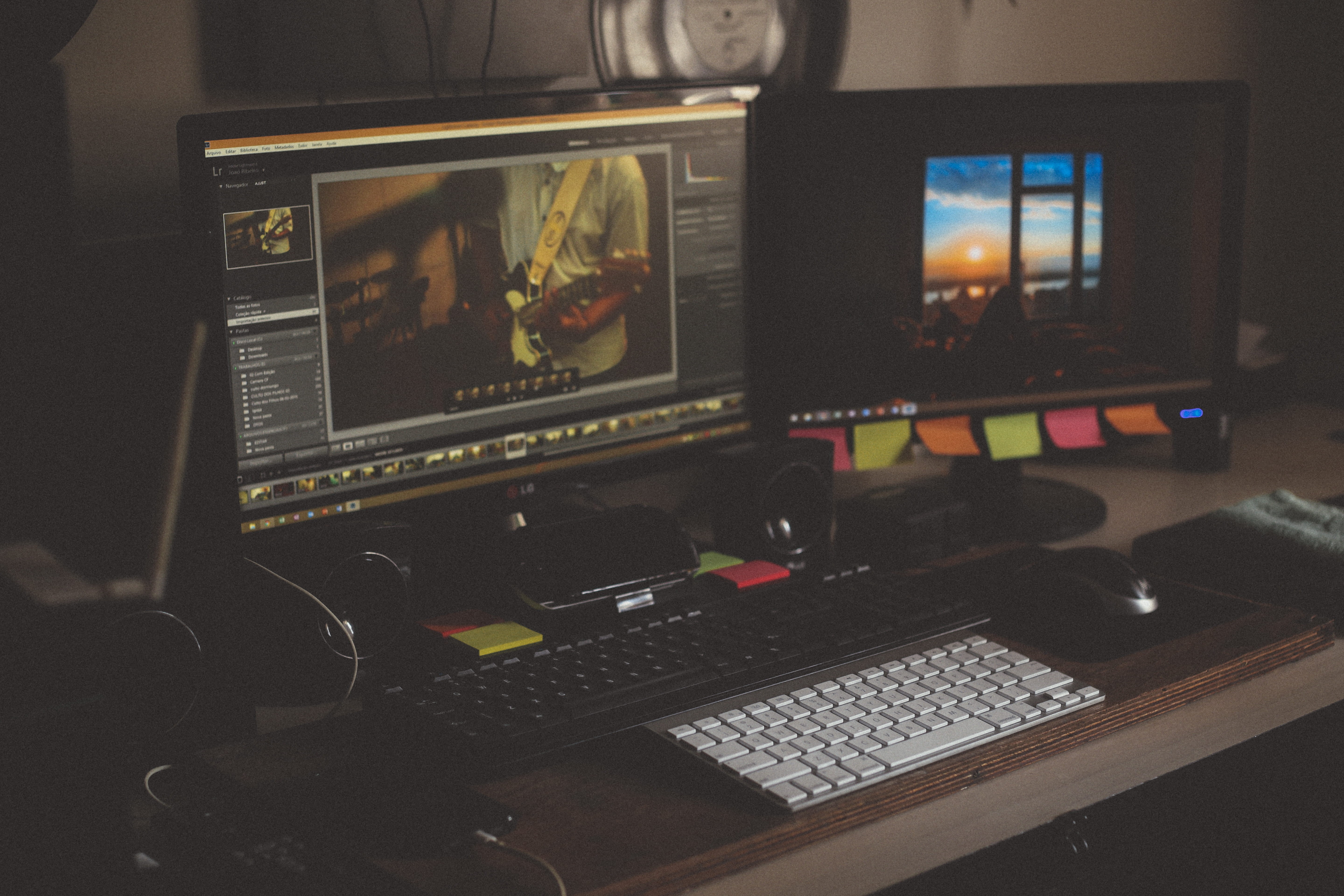 electronic, control, keyboard, arts culture and entertainment, 5K, beside, sets, visual, film, editors desk, technology, black, computer equipment, table, HD Wallpaper