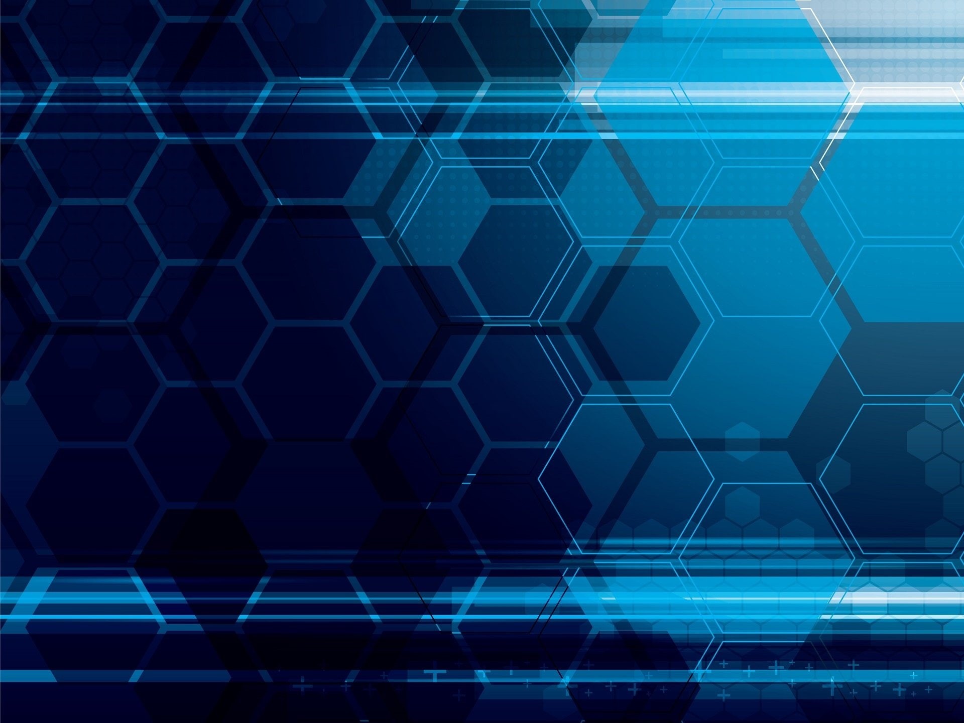 Pattern, Blue, Abstract, Hexagon, 1080P, Digital Art, HD Wallpaper