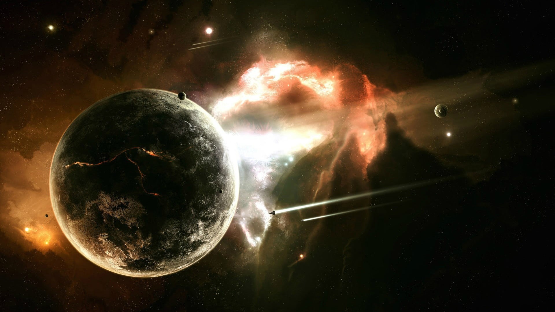 bright, pattern, planet - space, graphic, sky, texture, eclipse, star, nature, backdrop, atmosphere, futuristic, astronomy, planet earth, effect, solar system, HD Wallpaper