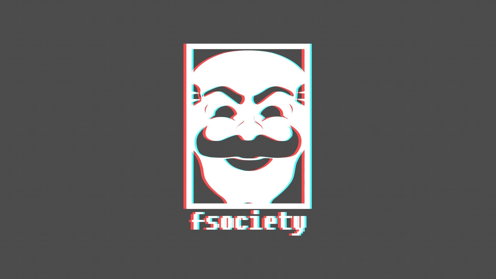 dark, simple, illuminated, fsociety, clip, art, creativity, sign, neon, art and craft, text, western script, red, representation, Mr. Robot, indoors, communication, HD Wallpaper