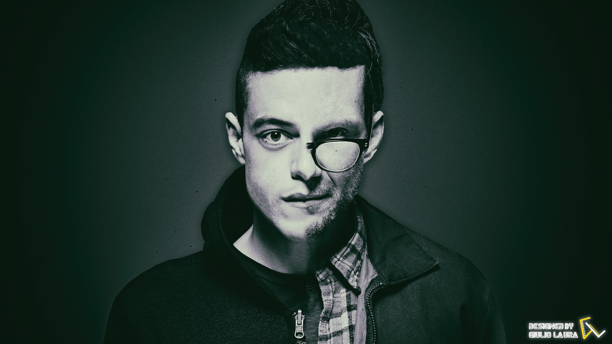 human face, leisure activity, 2K, one person, casual clothing, fsociety, zip, headshot, Elliot (Mr. Robot), close-up, Rami Malek, serious, digital art, HD Wallpaper