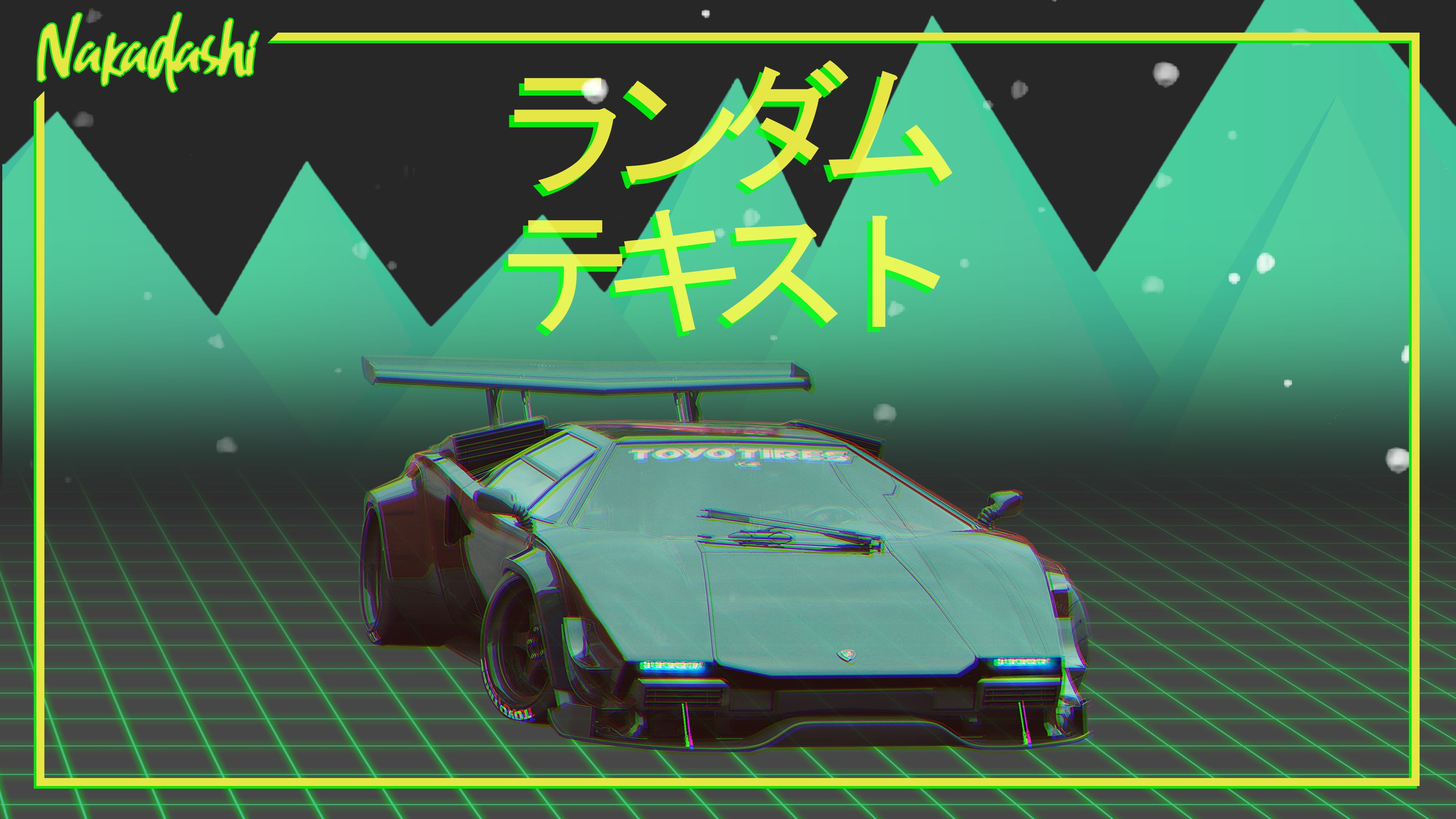 mode of transportation, vehicle, Lamborghini Countach, 4K, communication, no people, transfer print, arrow symbol, blue, OutRun, road, western script, HD Wallpaper