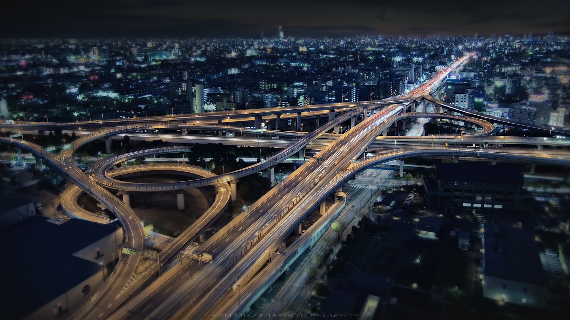 speed, shade, longexposure, nightime, osaka, transportation, multiple Lane Highway, East District, traffic, city, town, elevated Road, night, light, urban Scene, HD Wallpaper