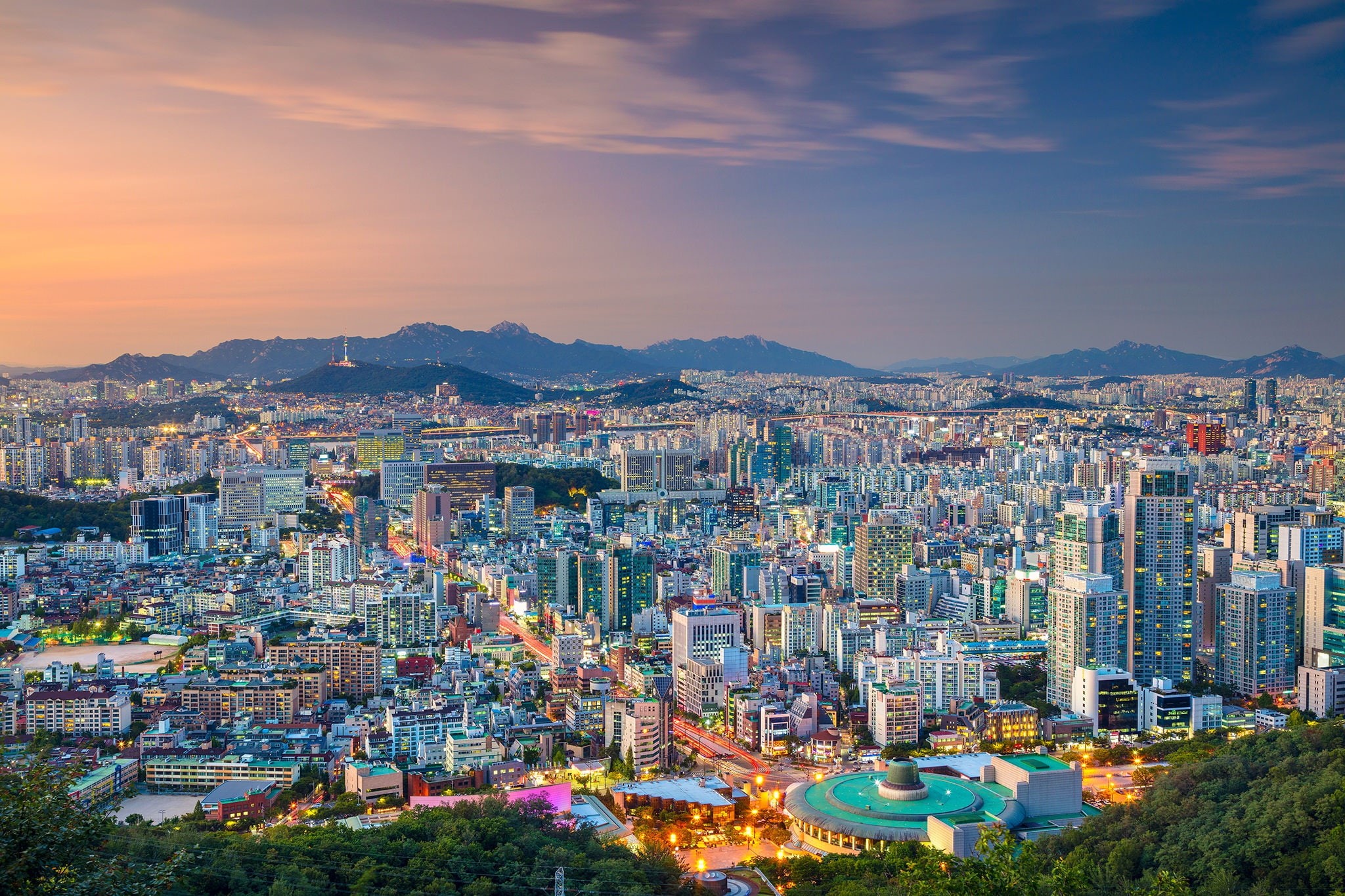 panorama, 1080P, The Republic Of Korea, South Korea, Seoul, HD Wallpaper
