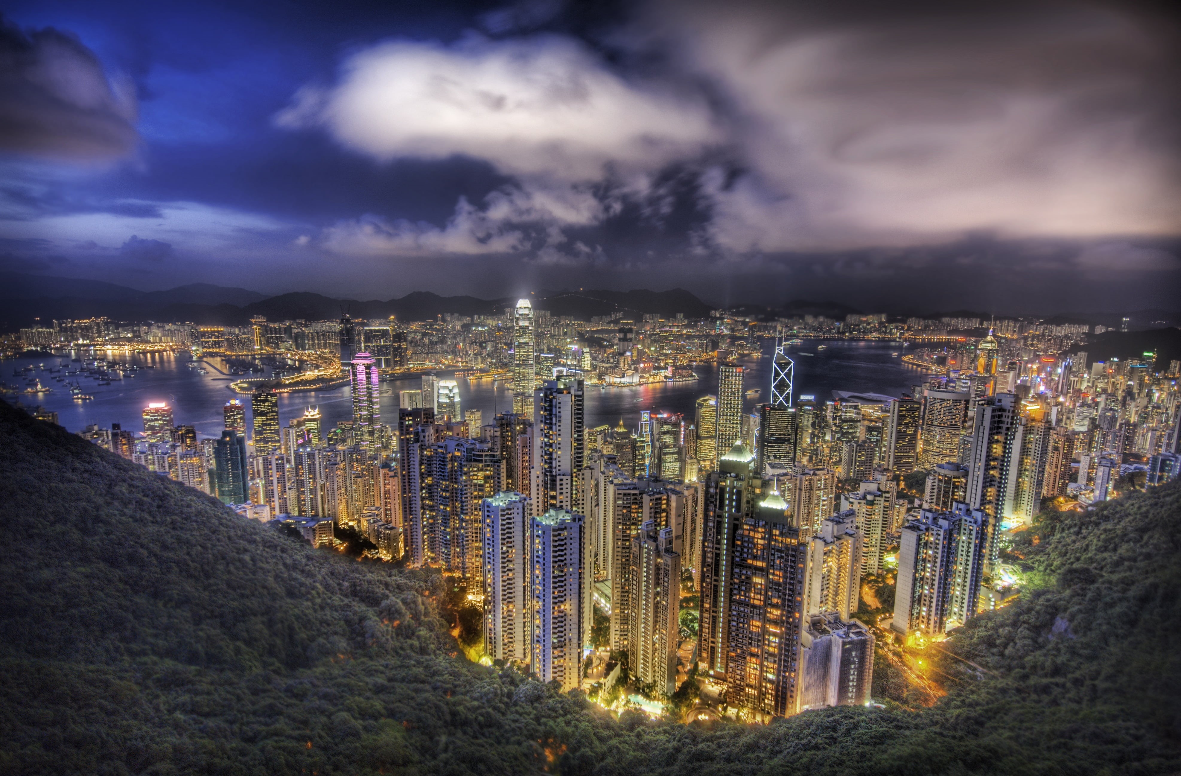 chine, portfolios, s, architecture, skyscraper, art, kowloon  bay, colorful, fabulous, skyline, metropolis, beautiful, portfolio, famous Place, Hong Kong, HD Wallpaper