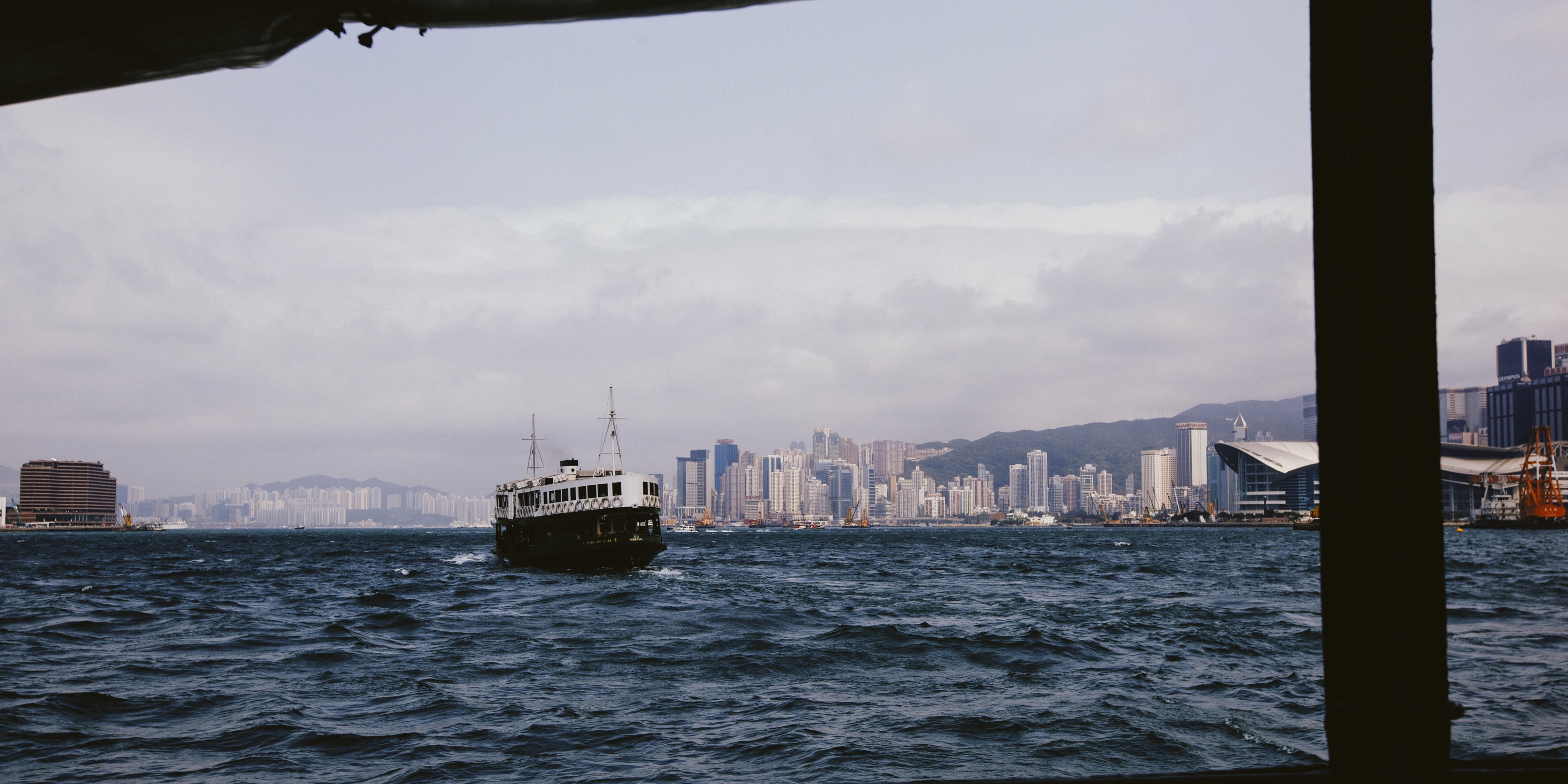 harbour, city, nature, watercraft, mode of transportation, vehicle, day, no people, bay, hong kong, navy, building, boat, nautical vessel, star ferry, sky, HD Wallpaper
