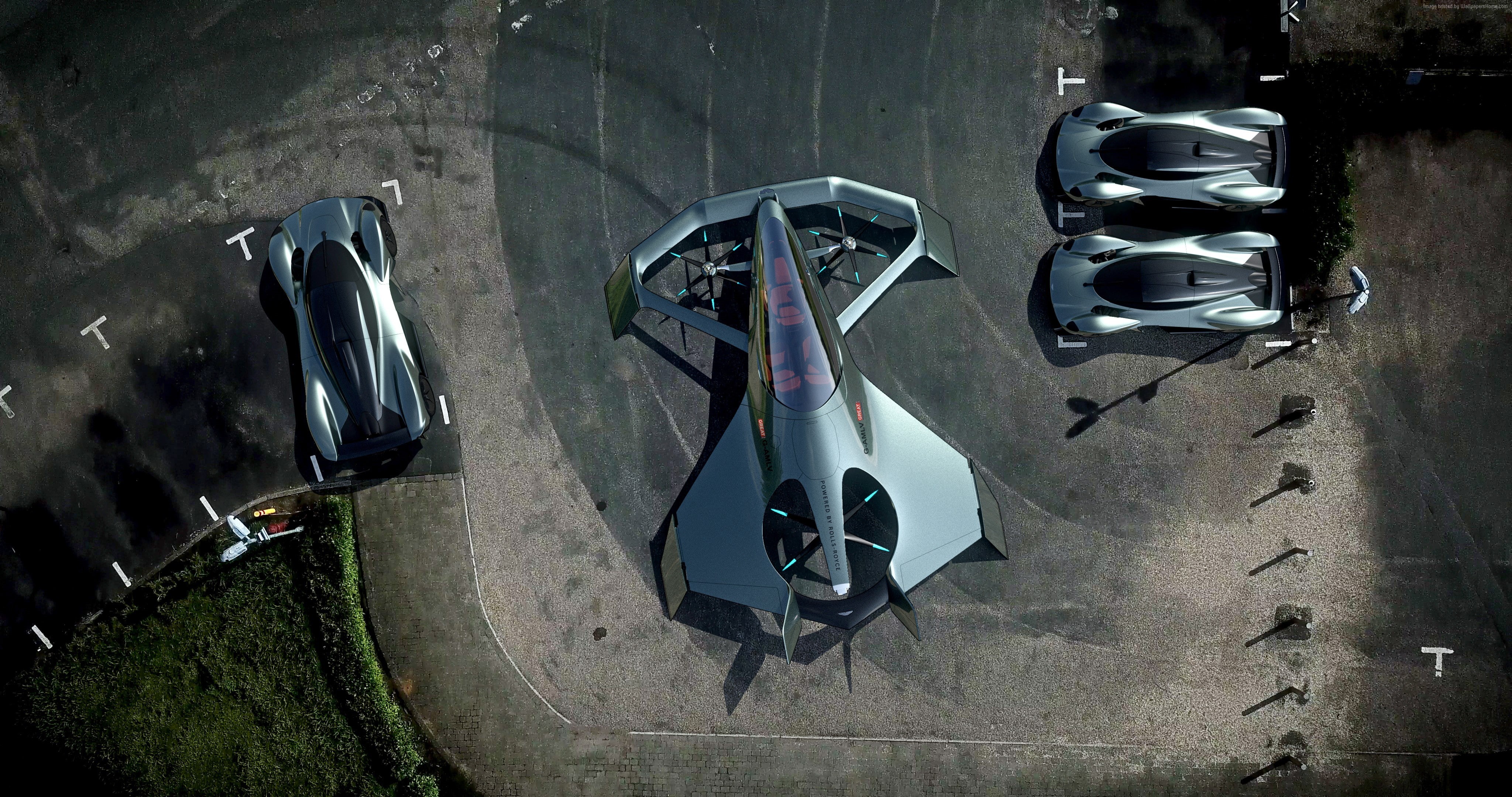 4K, Aston Martin VVC, 4K, Flying Taxi, HD Wallpaper