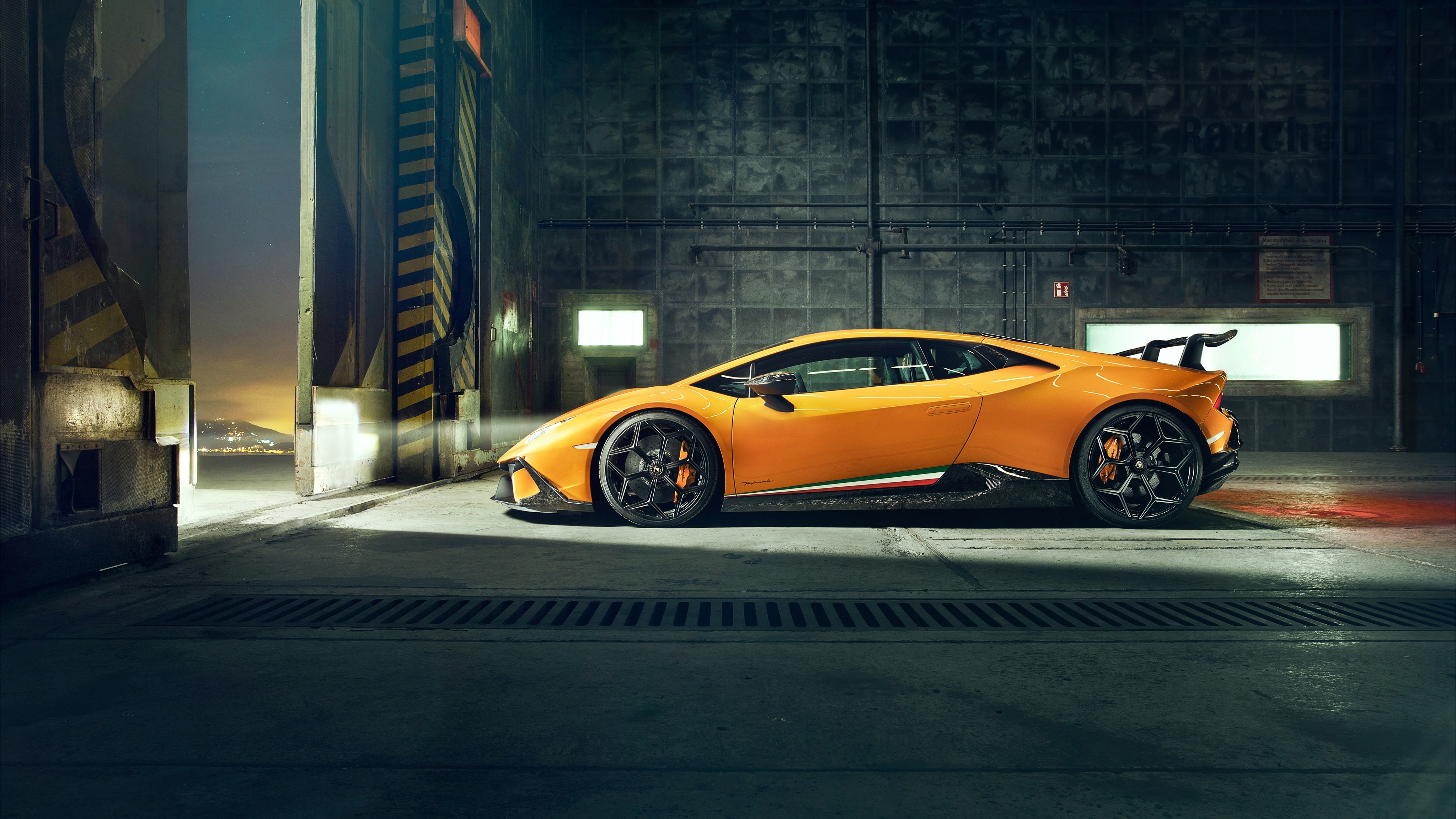 4K, taxi, Super Car, street, car, yellow, building exterior, motion, night, city, Lamborghini, mode of transportation, road, Lamborghini Huracan, motor vehicle, HD Wallpaper
