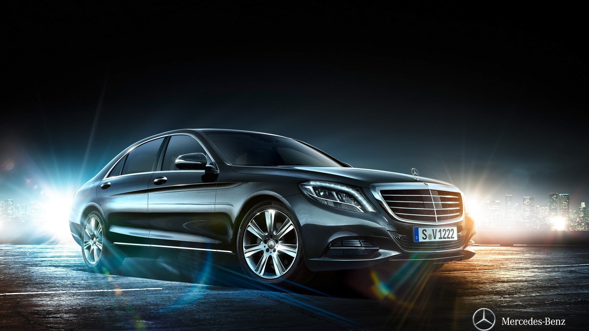 road, land vehicle, mode of transportation, Mercedes-Benz S Class, mercedes, copy space, benz, night, motion, sedan, sports car, transportation, shiny, HD Wallpaper