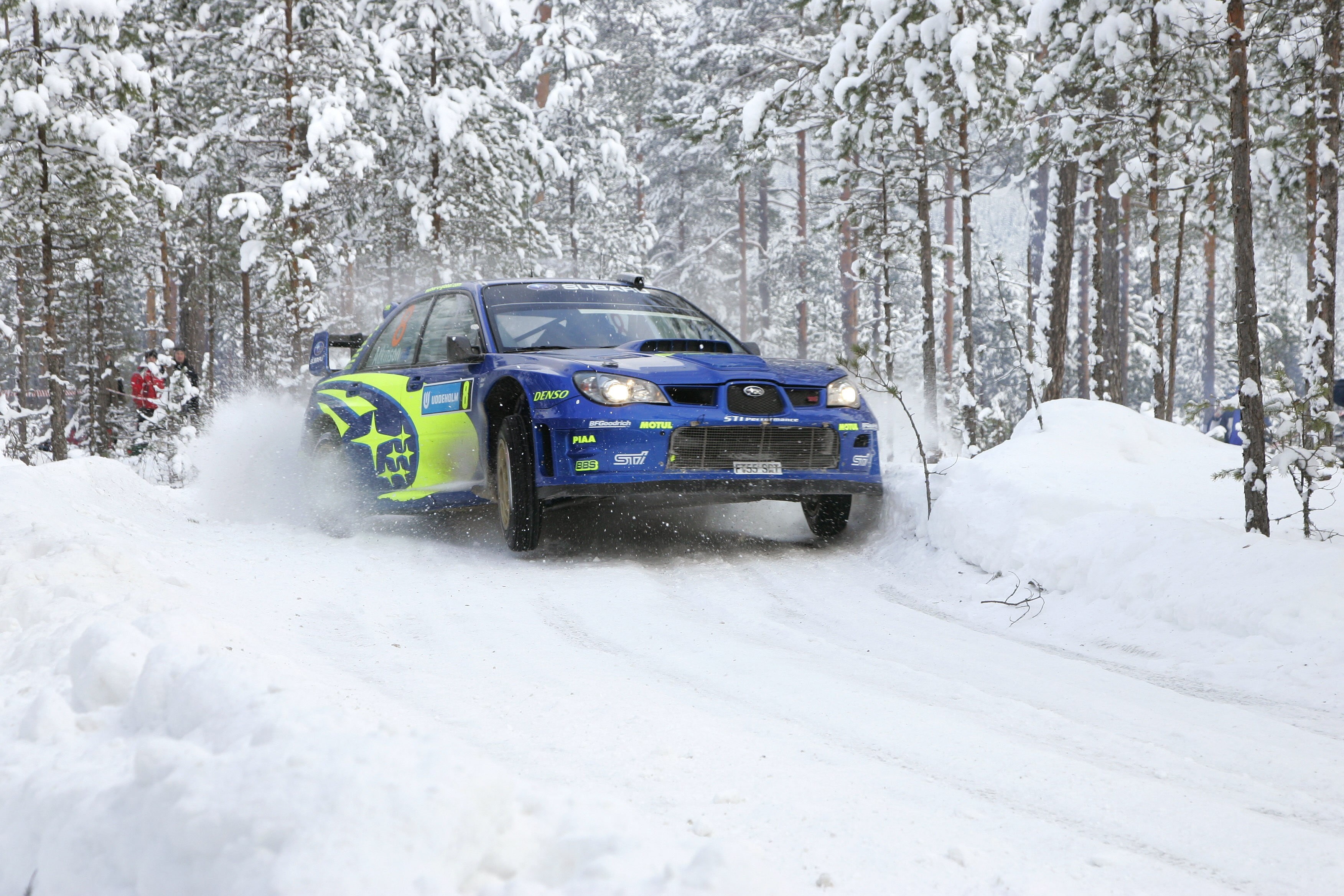transportation, plant, tree, rally cars, snowing, no people, snowcapped mountain, day, car, winter, mode of transportation, sedan, land, land vehicle, extreme weather, HD Wallpaper