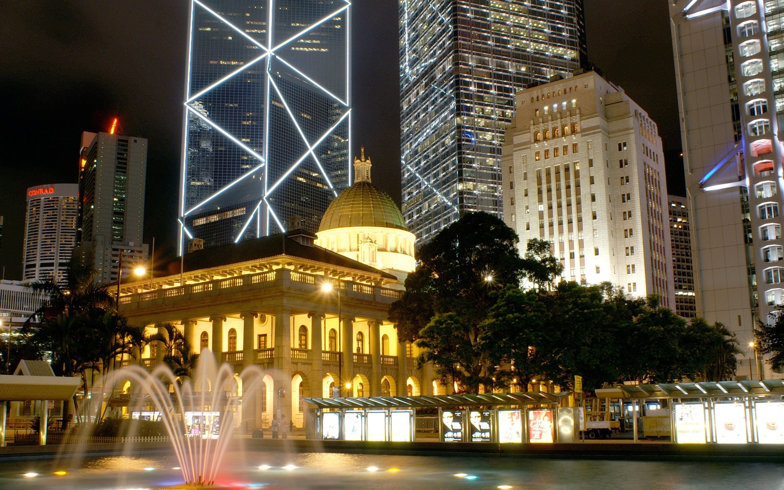 tourism, Hong Kong, illuminated, building exterior, luxury, financial district, night, China, no people, outdoors, tall - high, cityscape, office building exterior, HD Wallpaper