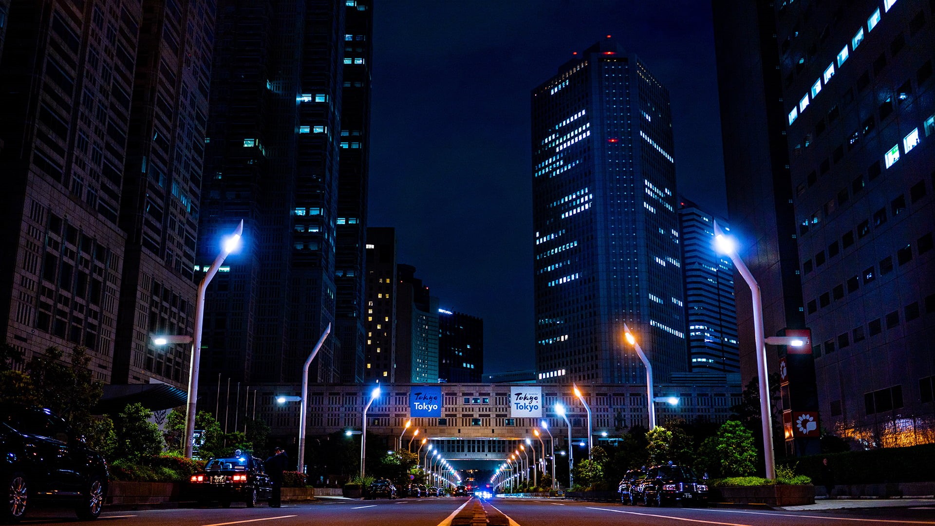 Tokyo, cityscape, illuminated, office building exterior, building exterior, architecture, lights, transportation, tower, tall - high, built structure, nighttime, HD Wallpaper