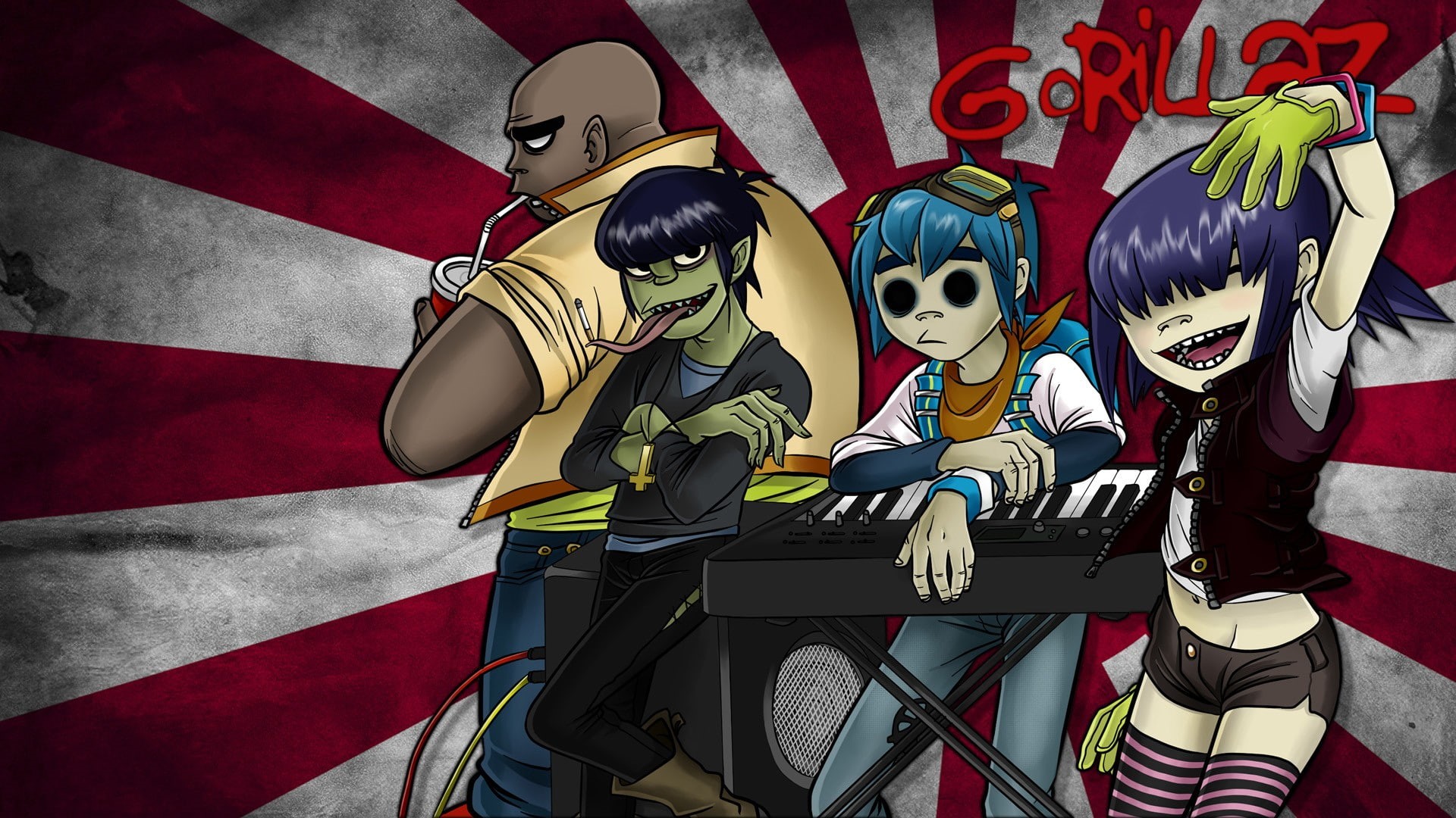 1080P, Gorillaz, music, HD Wallpaper