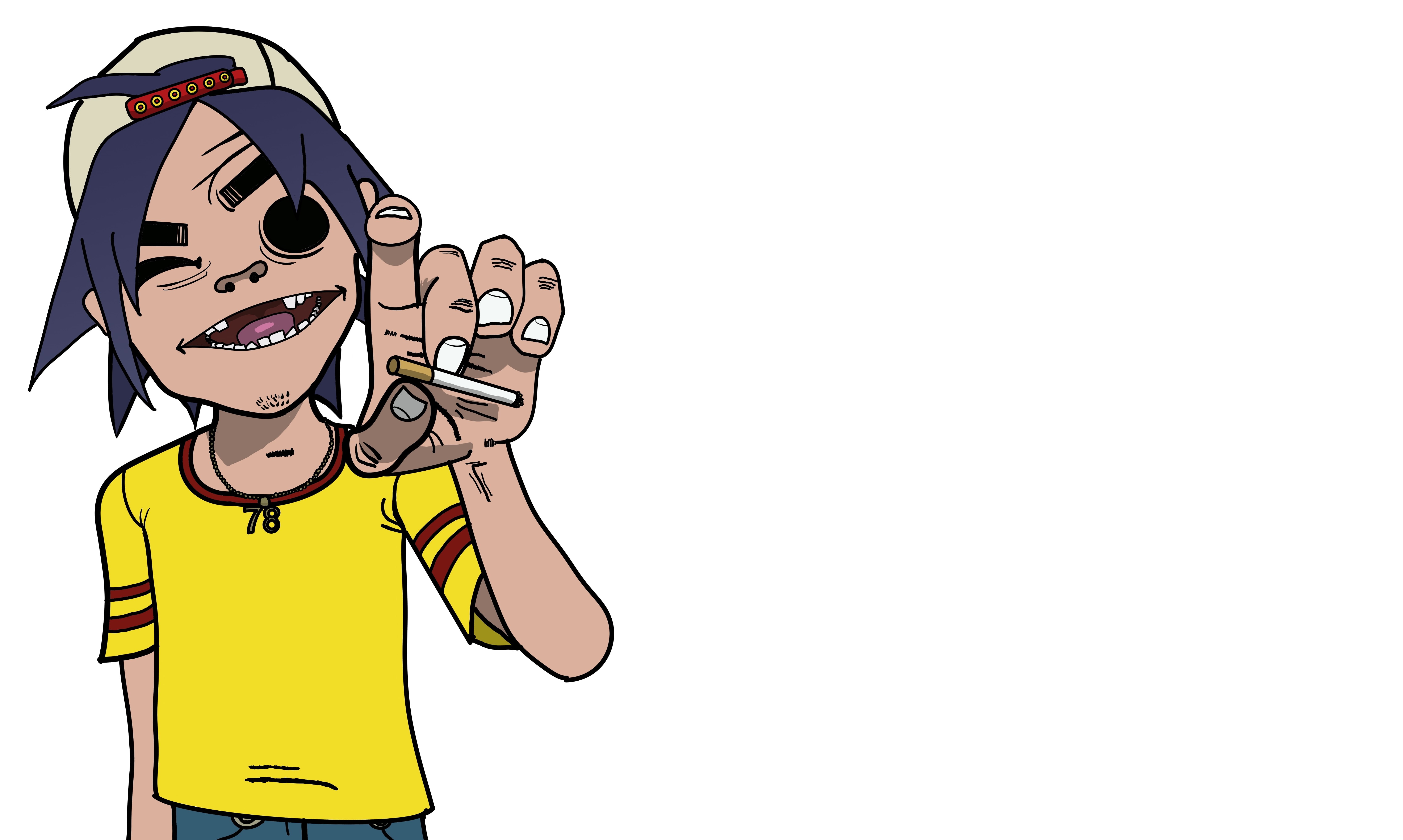 illustration, 2-D, 5K, Gorillaz, HD Wallpaper