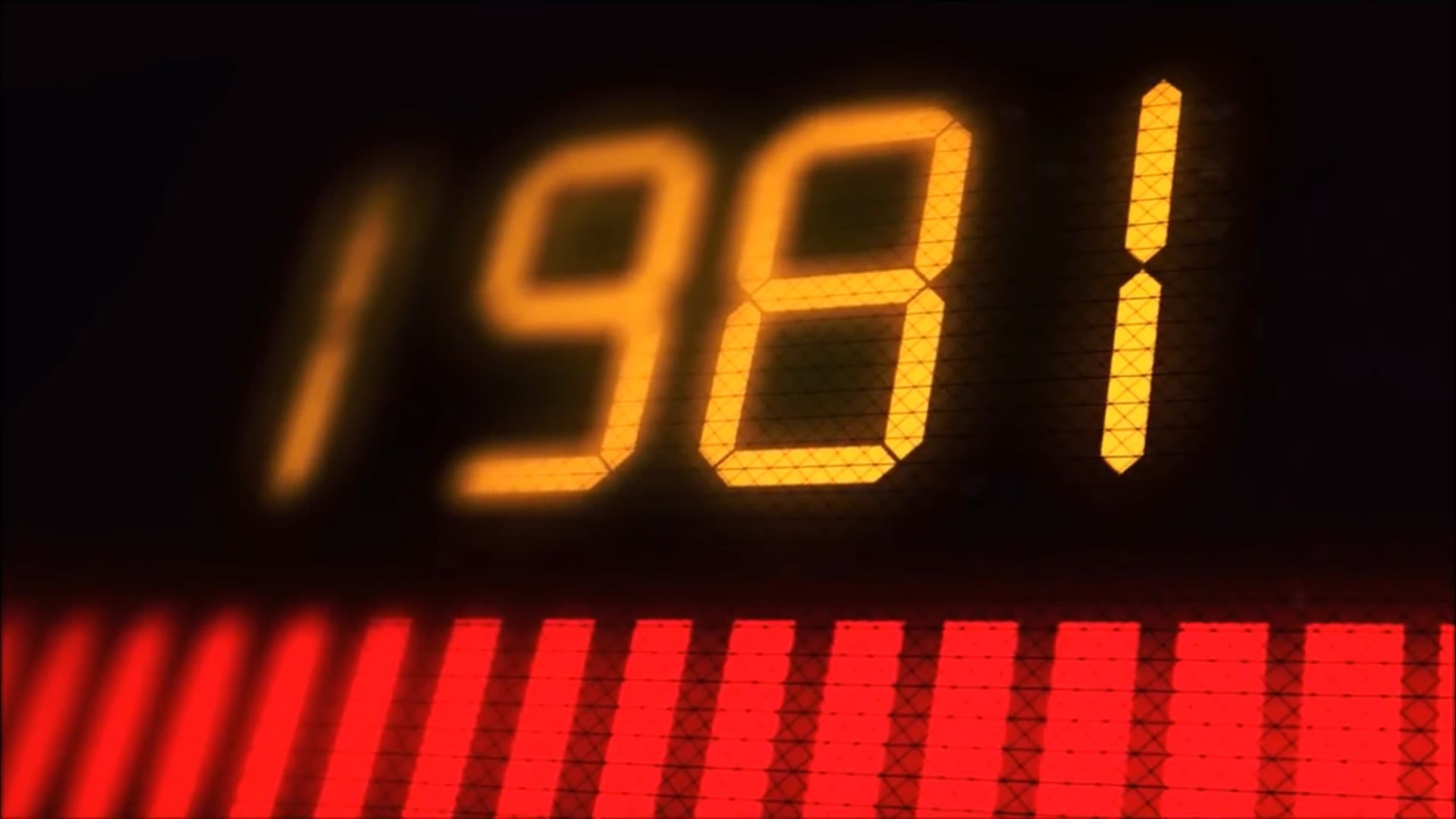 synthwave, text, indoors, neon, countdown, digital display, stopwatch, New Retro Wave, red, orange color, screen, untitled, clocks, no people, counting, HD Wallpaper