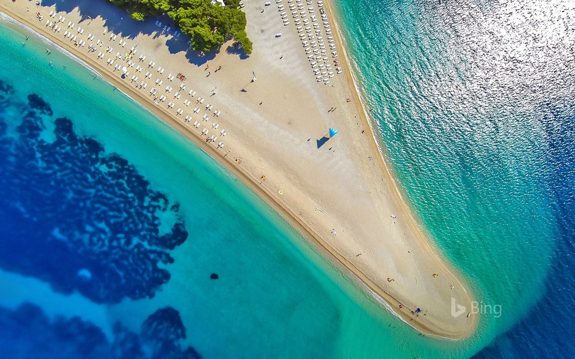 zlatni, rat, trip, land, pool, scenics - nature, bing, island, day, incidental people, aerial view, croatia, beauty in nature, high angle view, sea, water, HD Wallpaper