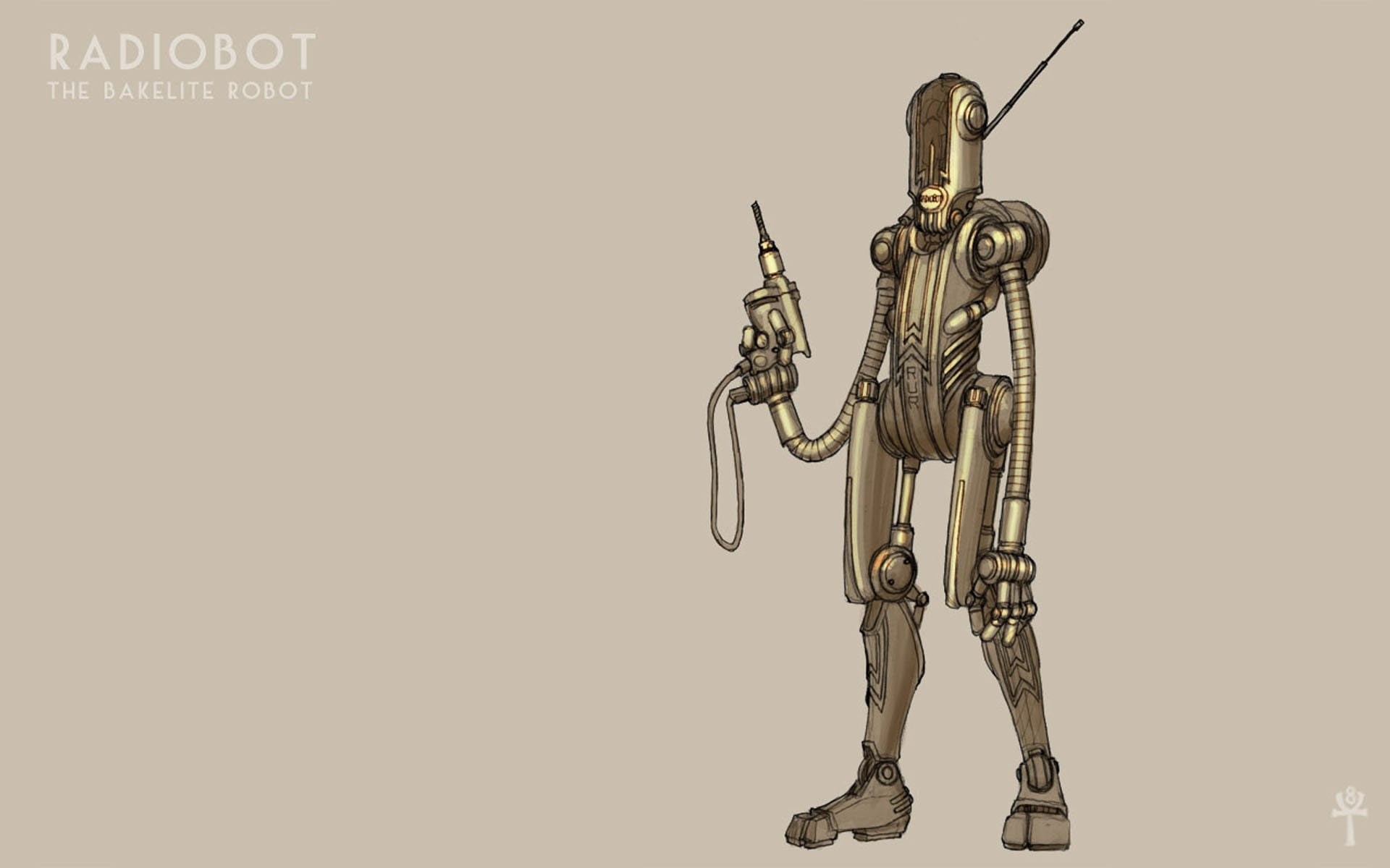 robot, Retrofuture, 1080P, HD Wallpaper