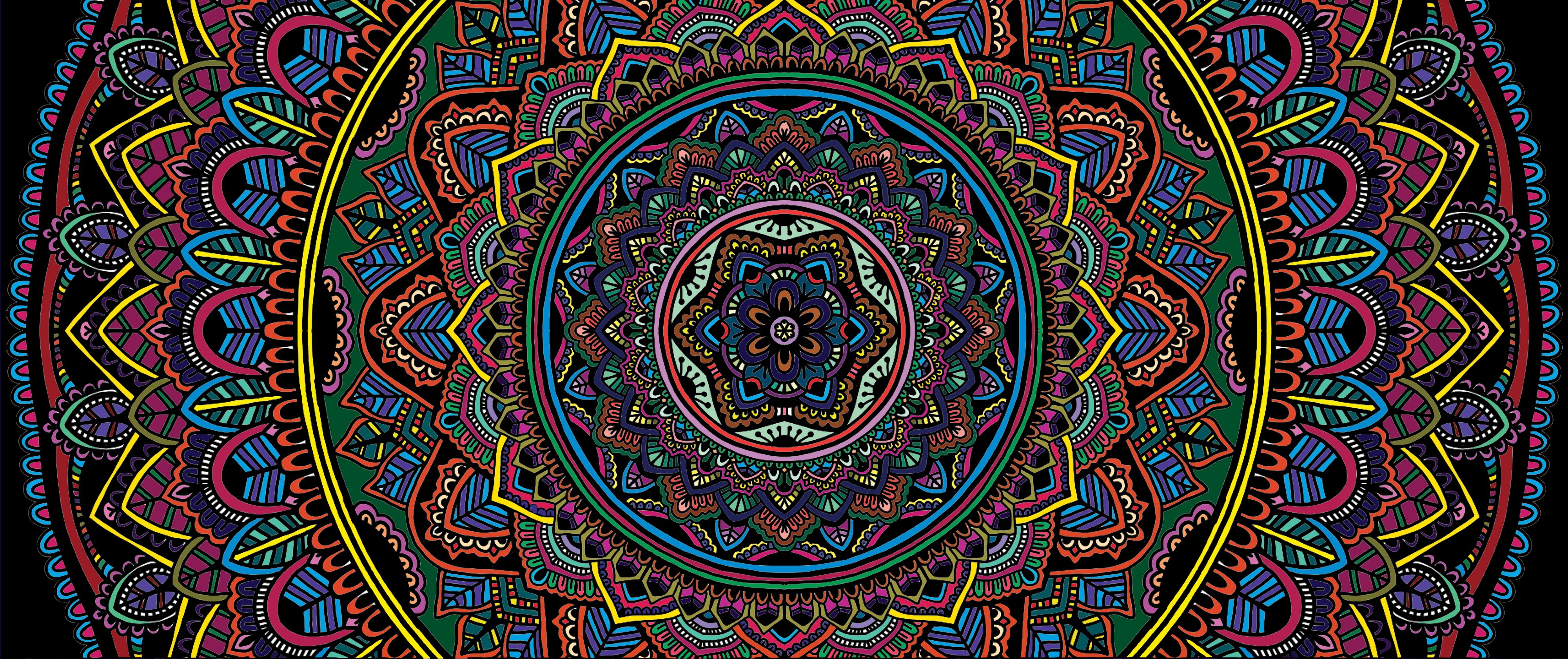 close-up, built structure, architecture, ceiling, spirituality, craft, creativity, 4K, mandala, belief, art and craft, no people, mosaic, design, floral pattern, HD Wallpaper