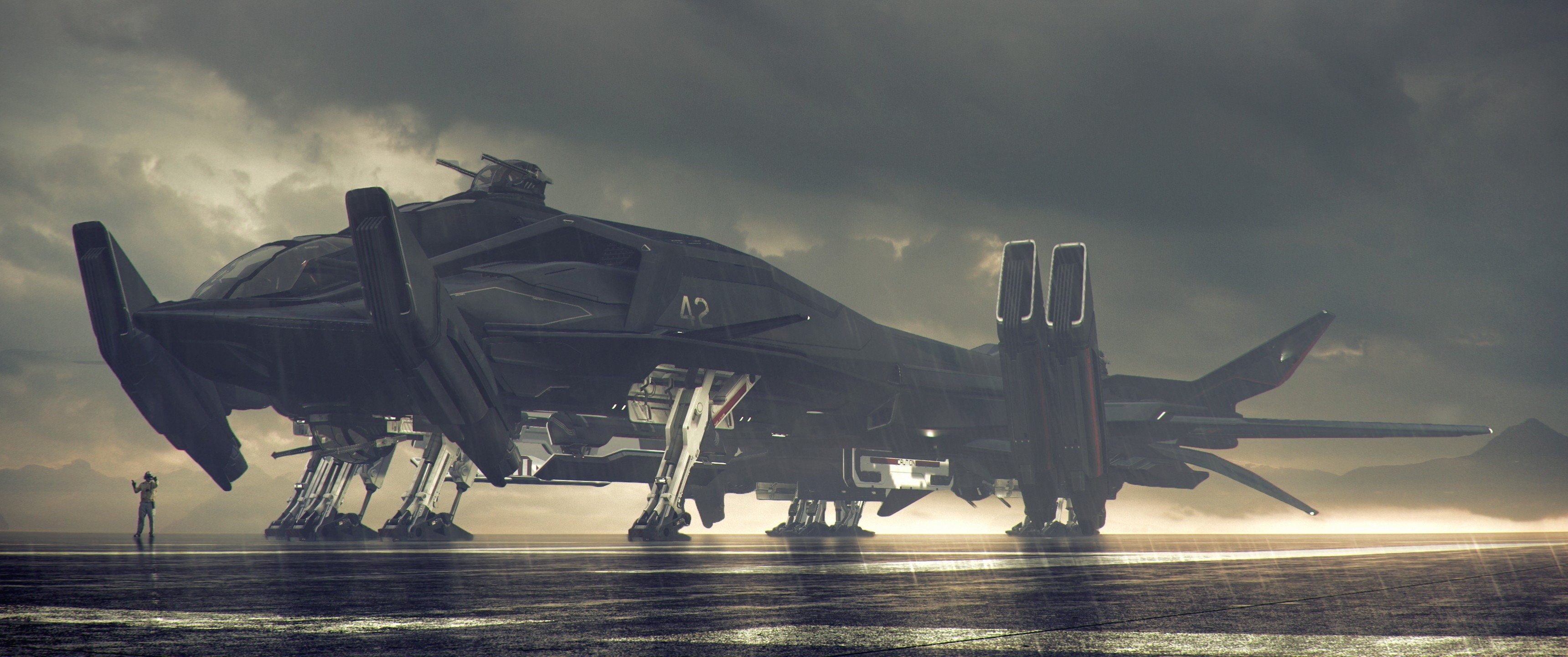 cars, Star Citizen, 3440x1440 px, 2K, hd, star, px, citizen, audi, Retaliator, x, art, HD Wallpaper