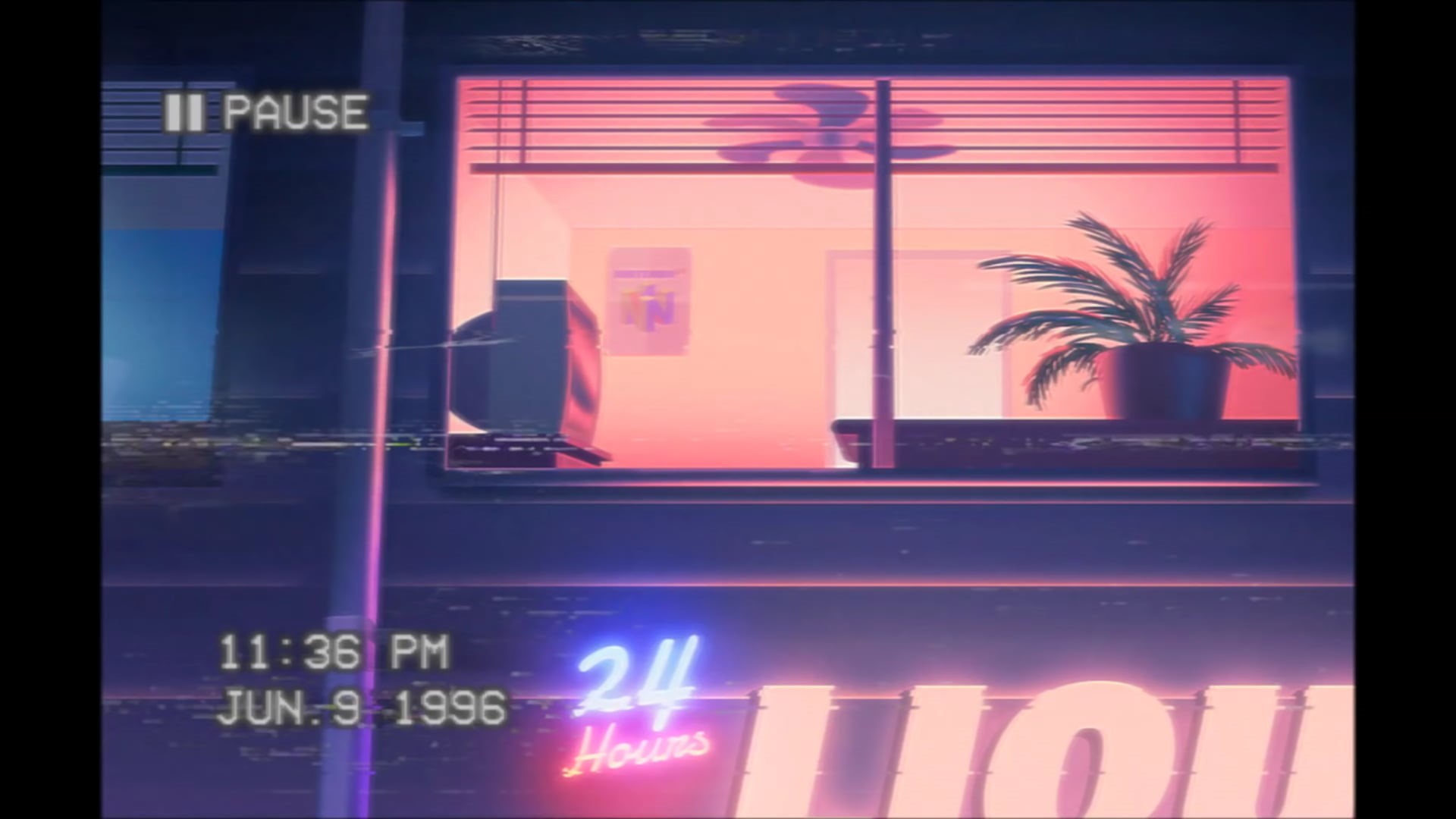 1996 (Year), LoFi, VHS, vaporwave, Nintendo 64, 1080P, nostalgia, Future Funk, plants, HD Wallpaper