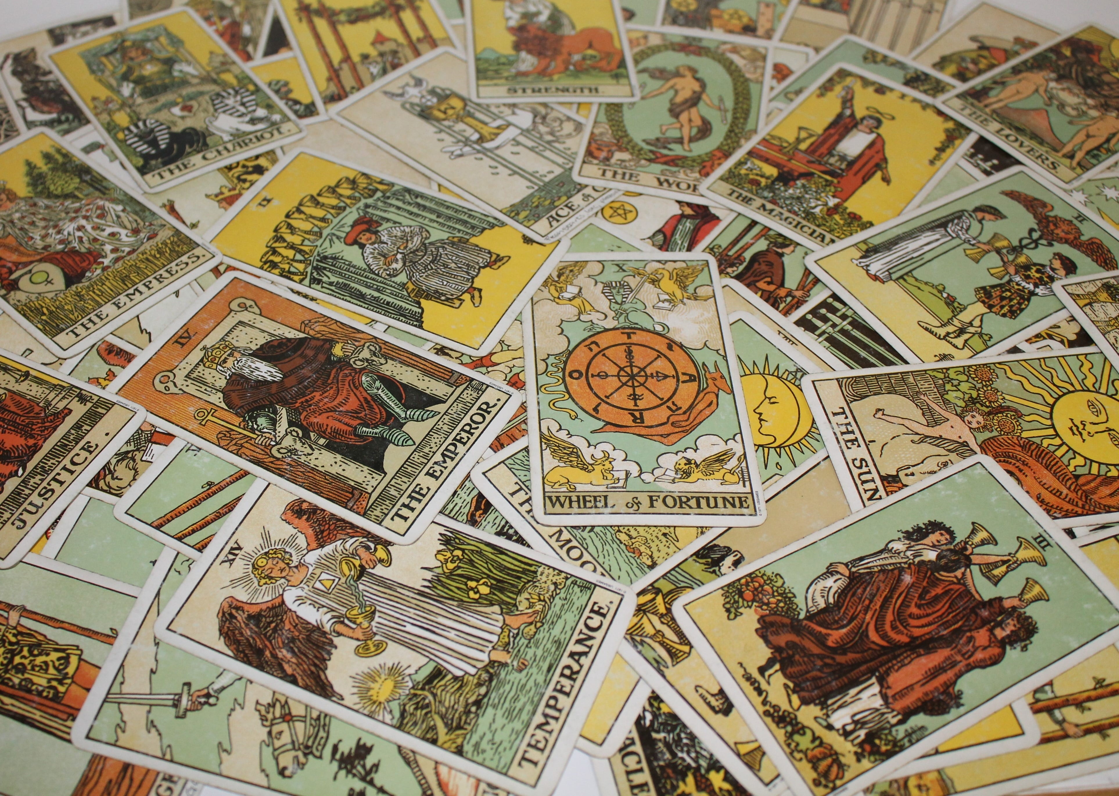 divination, no people, guidance, paper, postage stamp, still life, indoors, large group of objects, full frame, choice, esoteric, card, mail, communication, HD Wallpaper