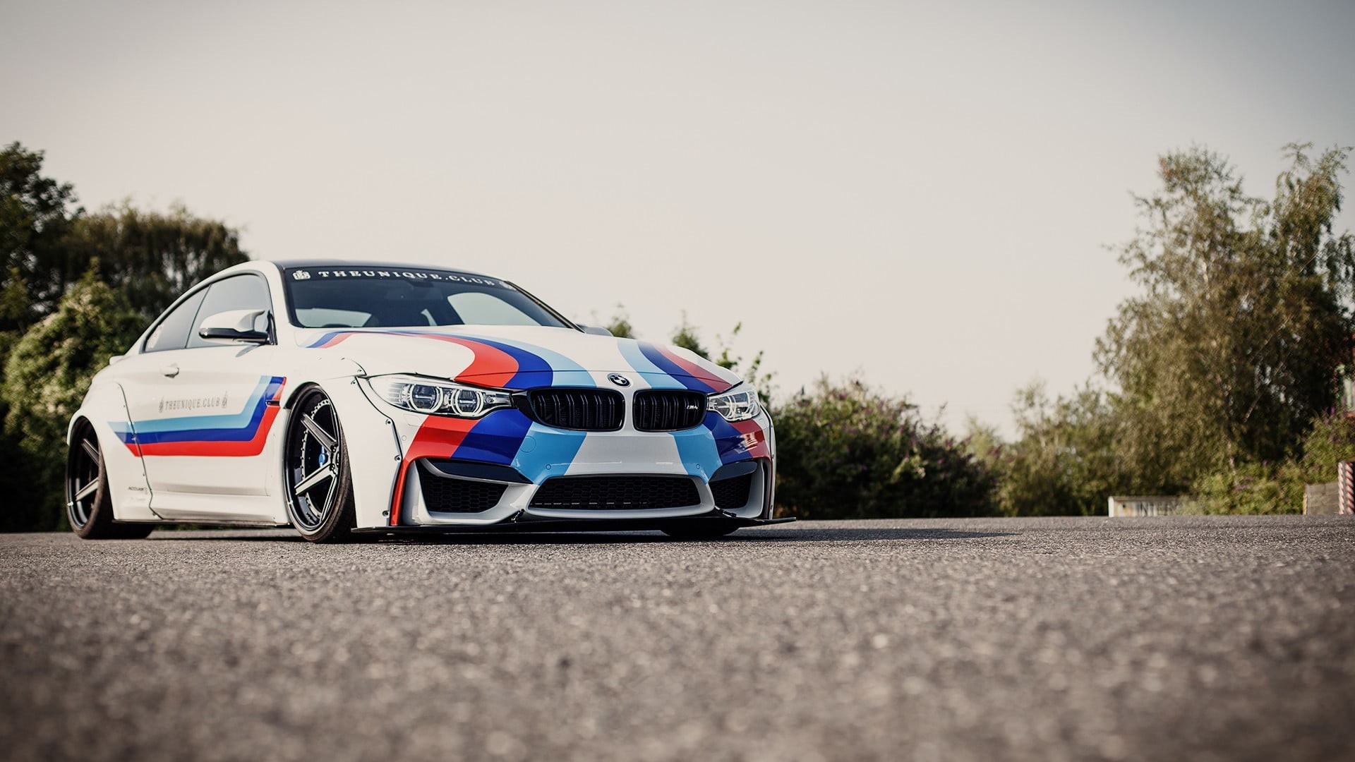 BMW, city, transportation, motor vehicle, copy space, LB Performance, outdoors, sports car, surface level, plant, street, car, tree, sports race, 1080P, HD Wallpaper