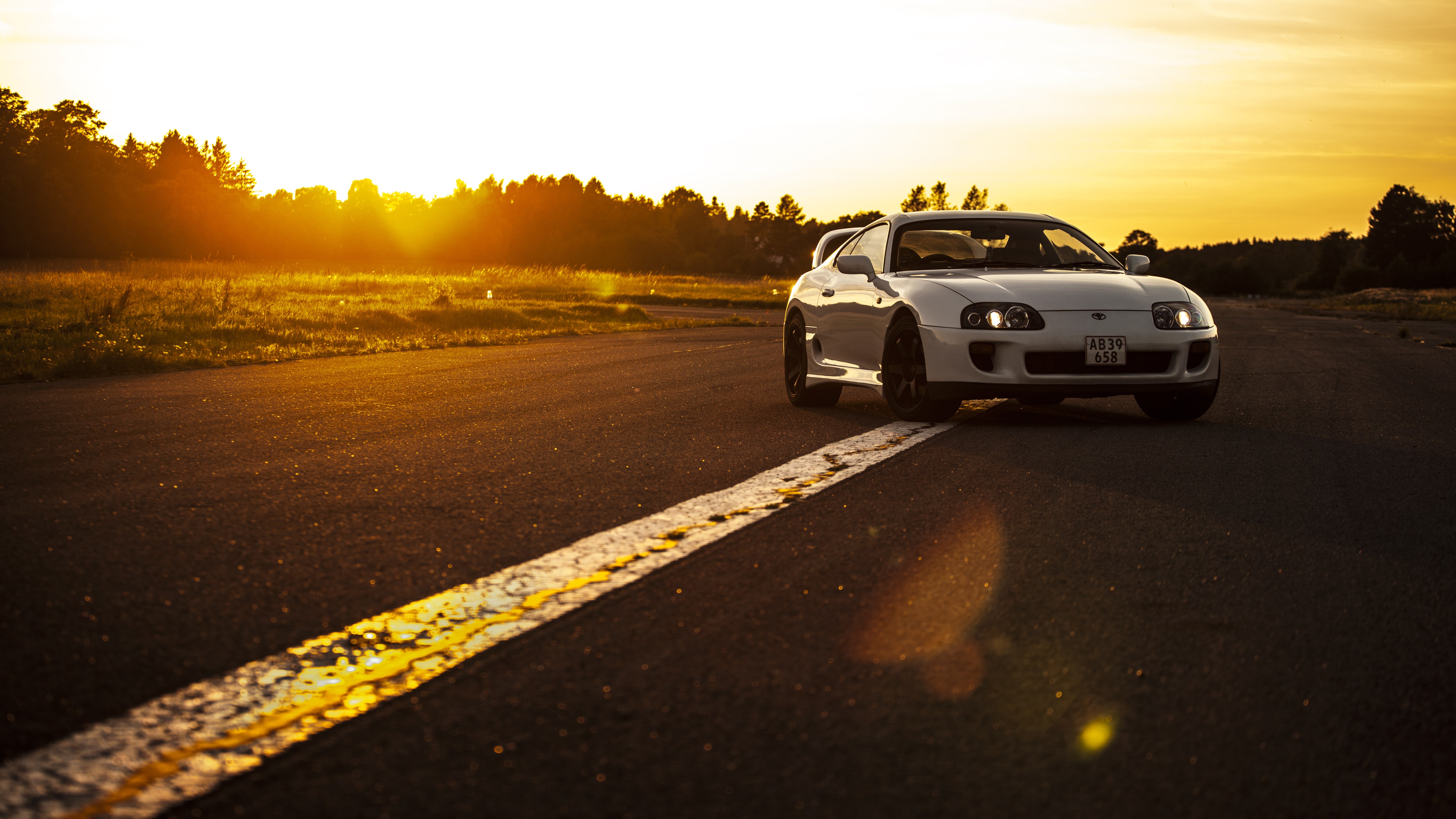 sky, Japanese cars, drag, RHD, road, car, travel, dividing line, mode of transportation, motion, outdoors, transportation, Toyota, nature, cloud - sky, HD Wallpaper