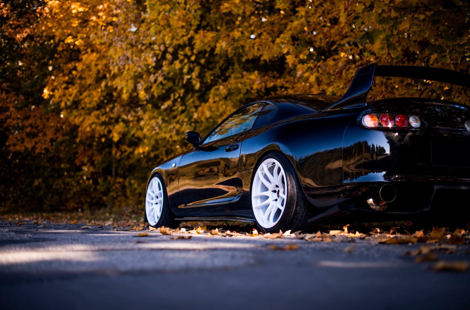 Toyota Supra, car, Toyota, vehicle, black cars, 720P, Supra, HD Wallpaper