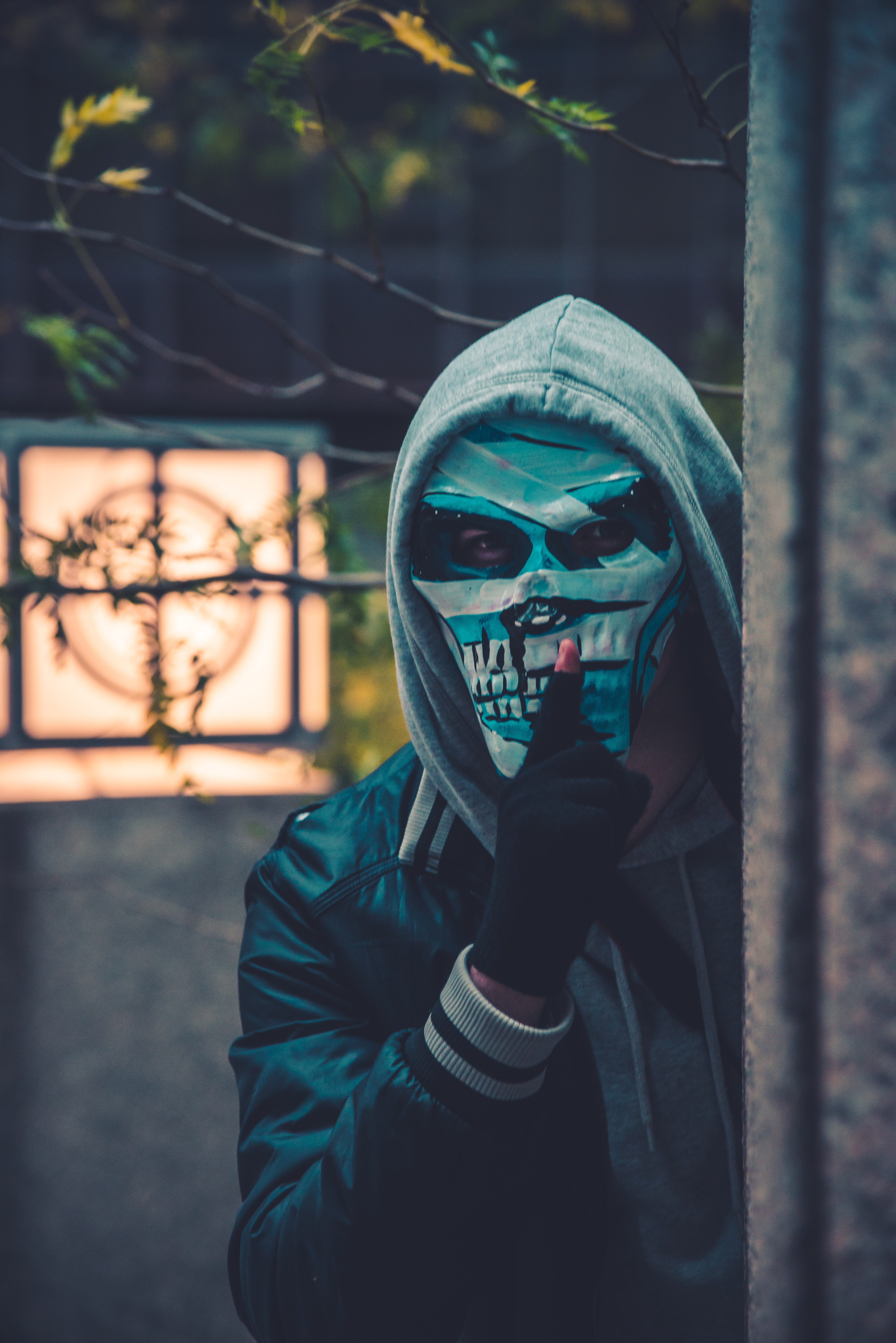 one person, wall, wire, portrait, disguise, mask - disguise, mask, obscured face, beside, barbed, outdoors, leisure activity, man, halloween, holding, lifestyles, Phone HD Wallpaper
