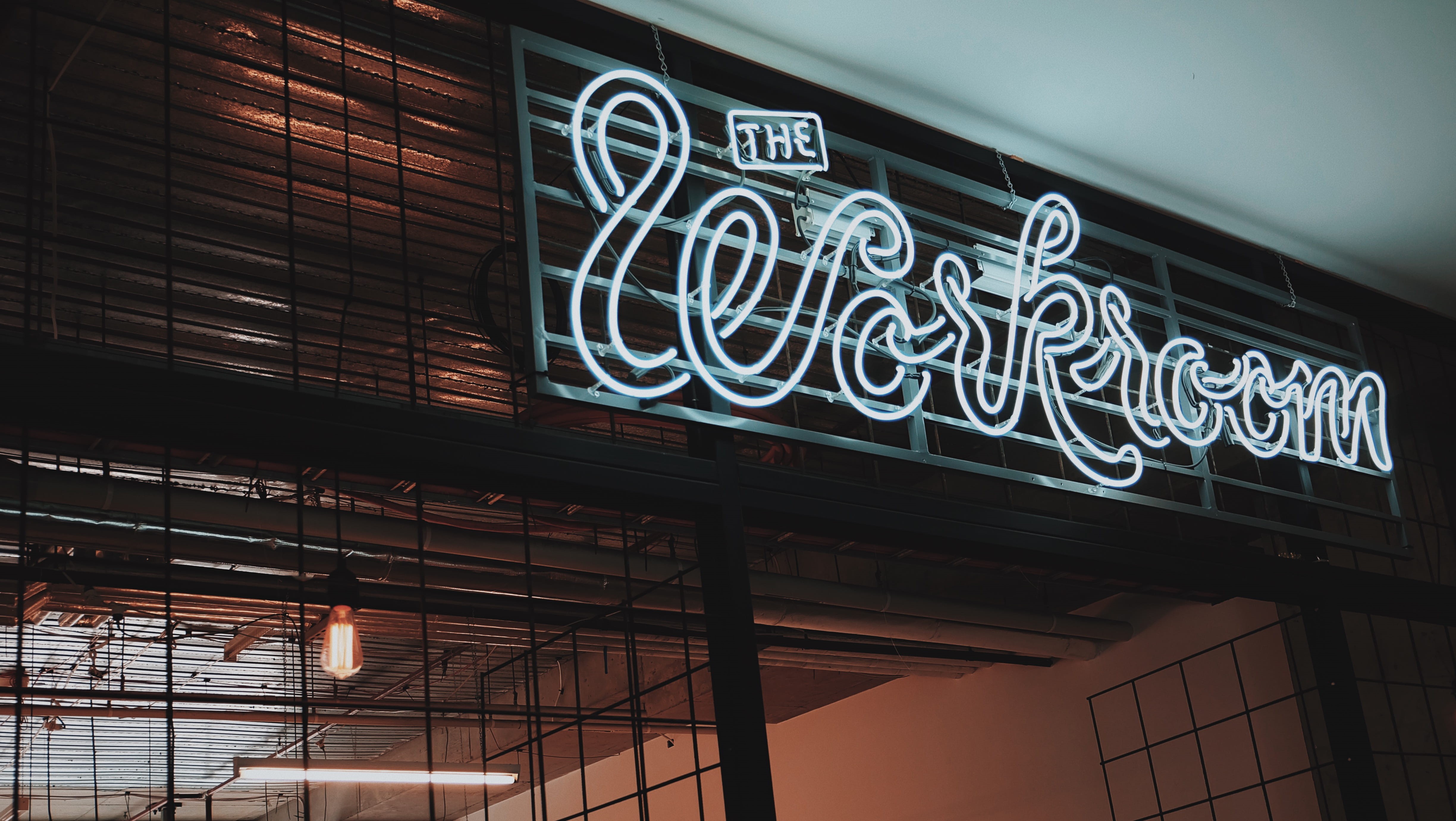 indoor, text, light, neon, aesthetic, workplace, word, australium, illuminated, architecture, office, the, building exterior, room, food and drink, storefront, HD Wallpaper