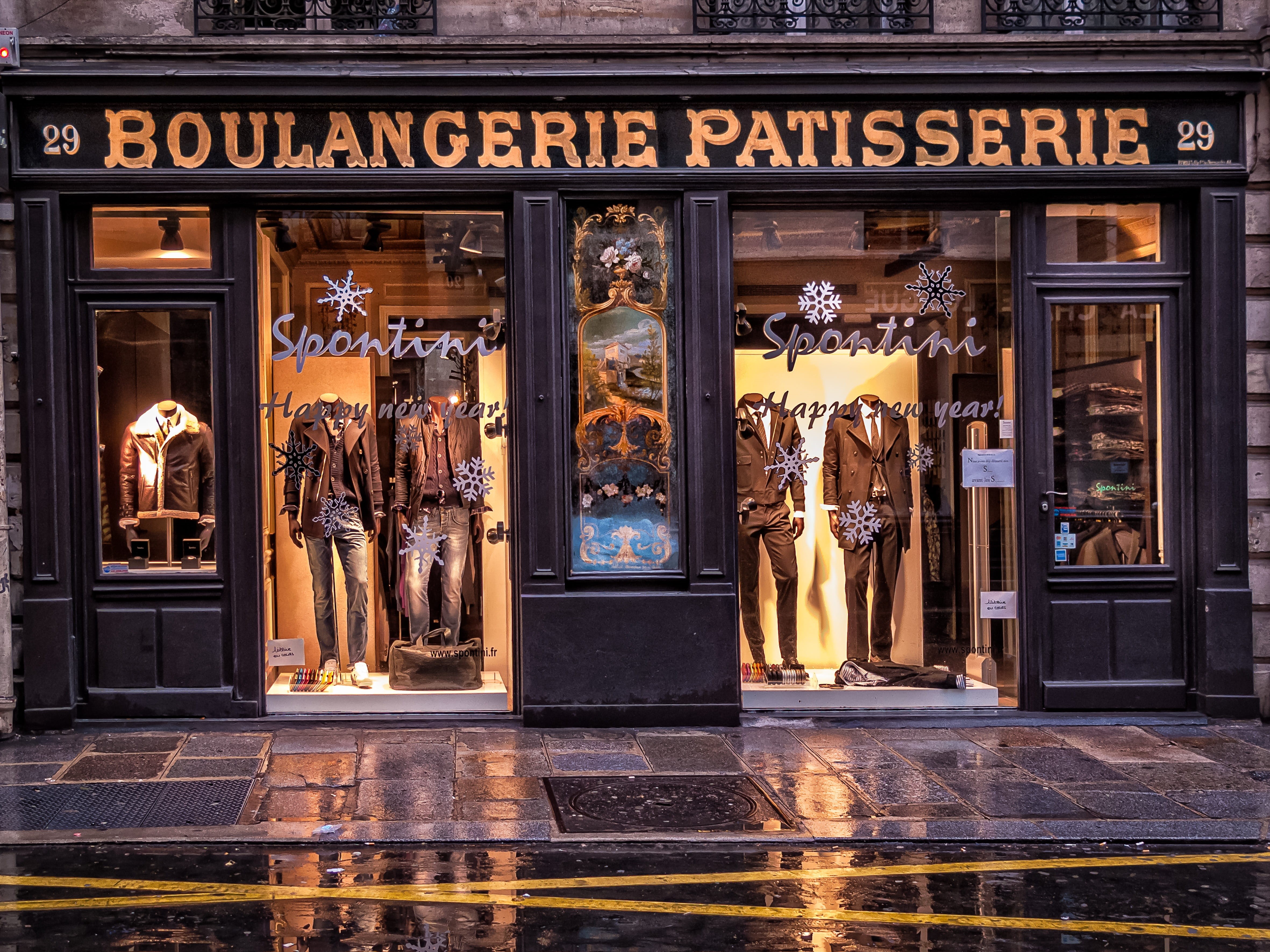 building exterior, male likeness, statue, rue des francs-bourgeois, ornate, building, illuminated, architecture, city, the past, human representation, 4K, HD Wallpaper