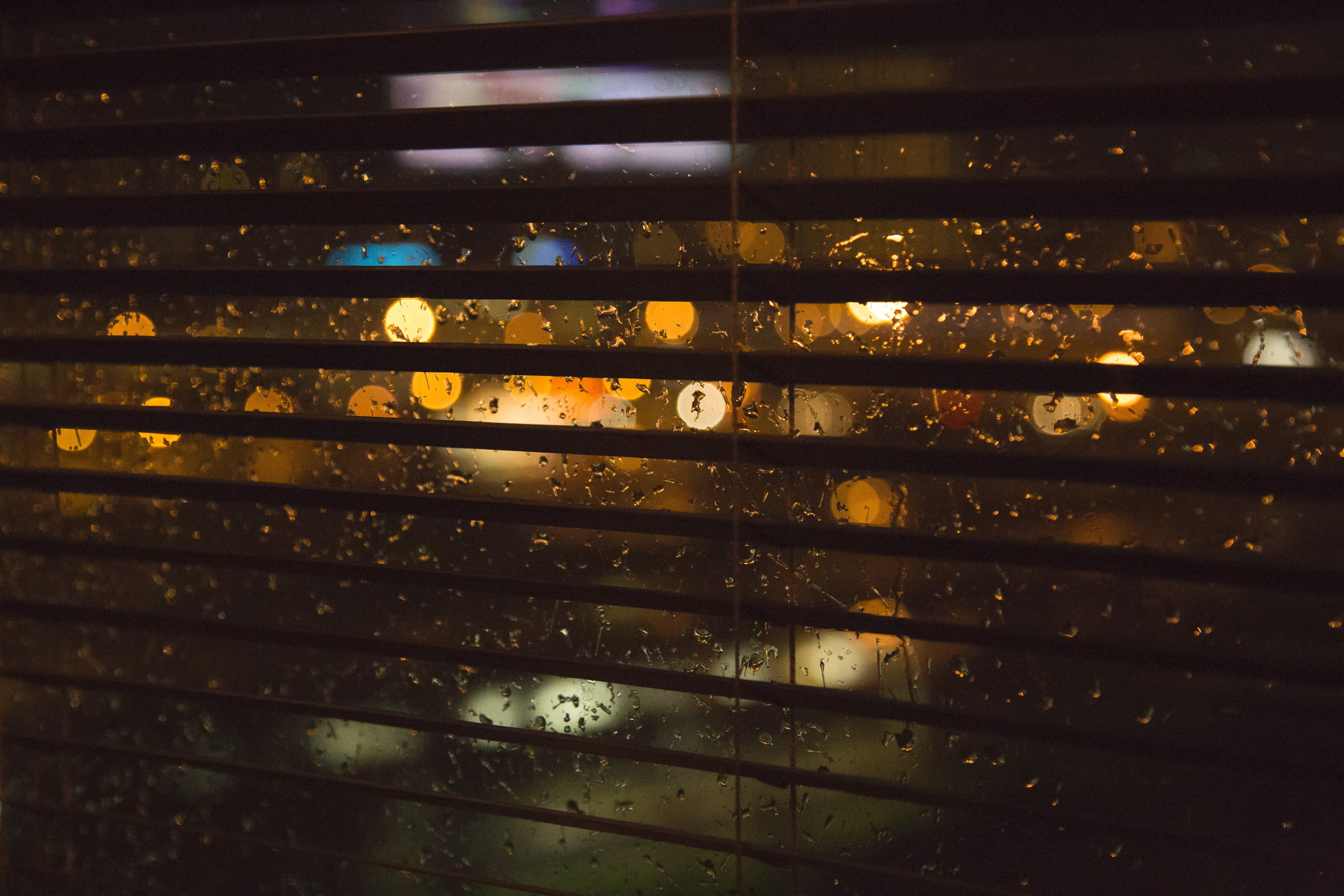 built structure, shower, texture, metal, backgrounds, wet, indoors, lights, rain, window, 5K, pattern, repetition, day, safety, view, drop, color, raining, HD Wallpaper