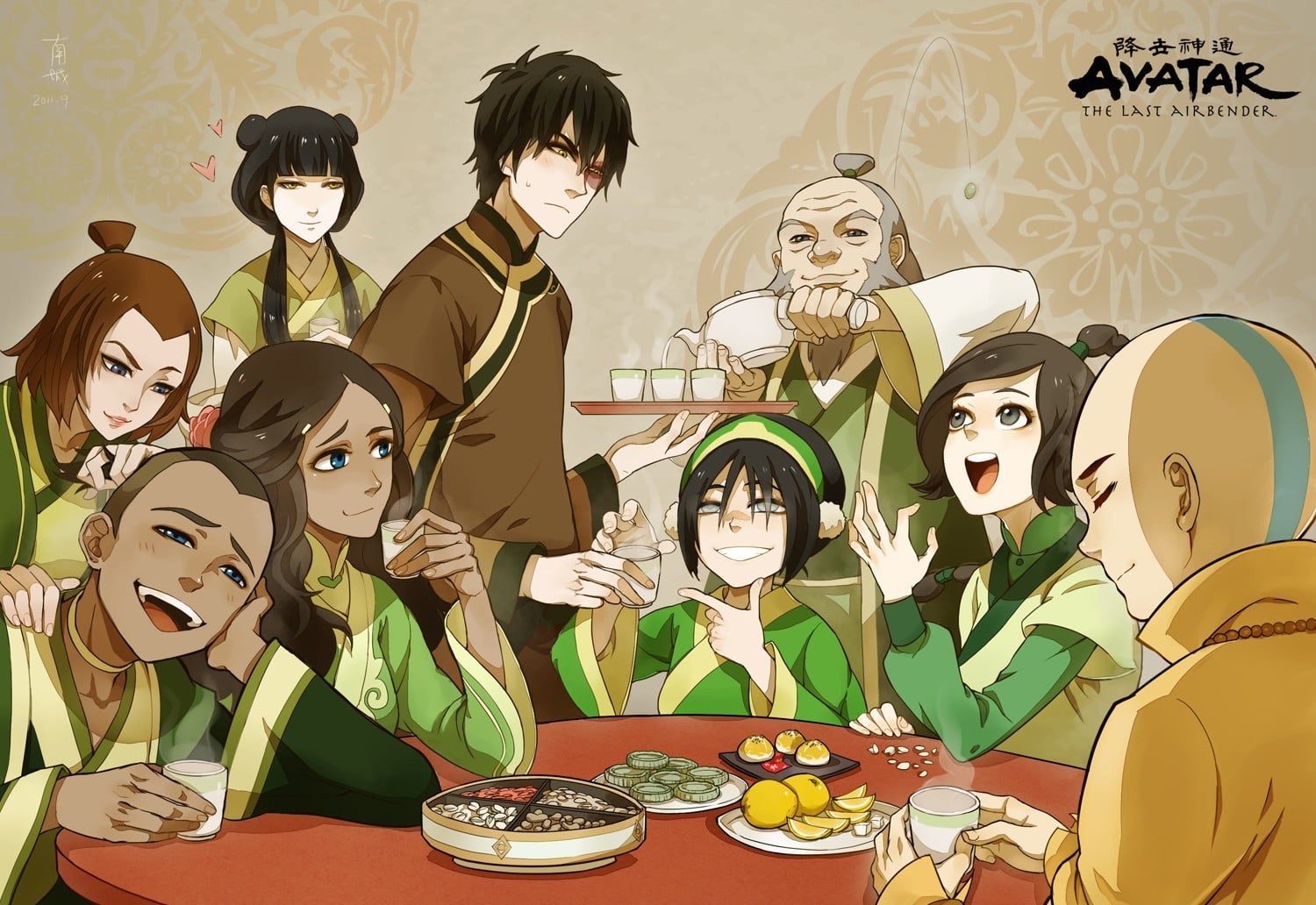 men, adult, food and drink, anime, Avatar: The Last Airbender, real people, representation, human representation, lifestyles, indoors, event, women, female likeness, HD Wallpaper