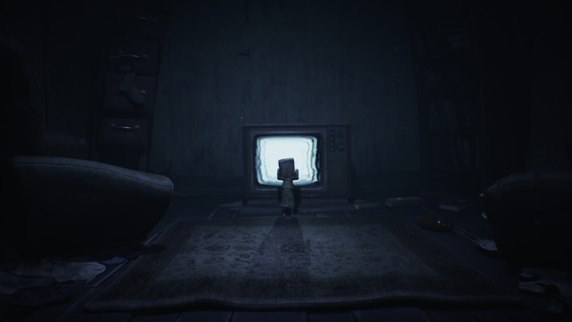 Little Nightmares 2, horror, TV, raincoat, Little Nightmares, hallway, 1080P, video games, spooky, flashlight, city, friendship, HD Wallpaper
