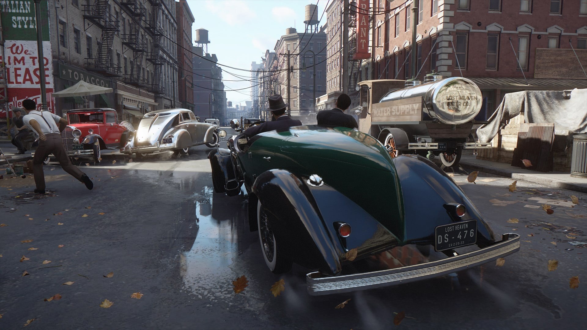 classic car, Lost Heaven, 2K Czech, video game characters, video game art, Thomas Angelo, Vito Scaletta, Gunsmith, video games, raincoat, Mafia: The City of Lost Heaven, HD Wallpaper