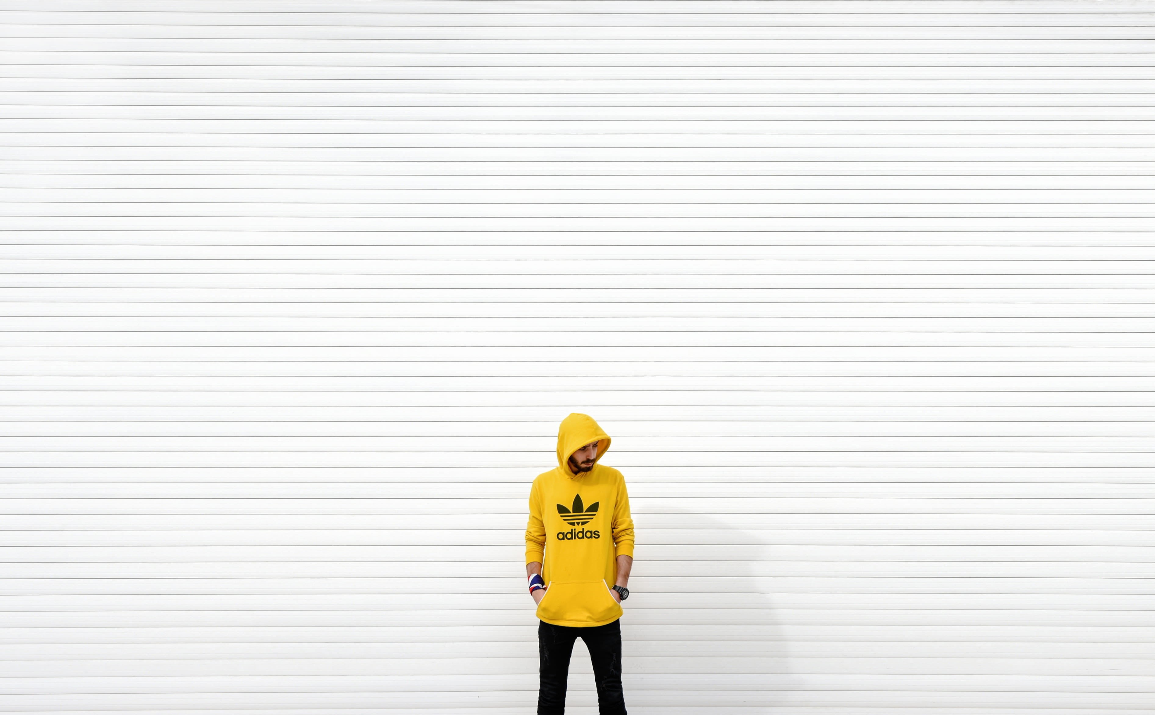 raincoat, three quarter length, whistle, minimalist, stage, wall - building feature, real people, french door, white, 2K, text, young adult, one person, HD Wallpaper
