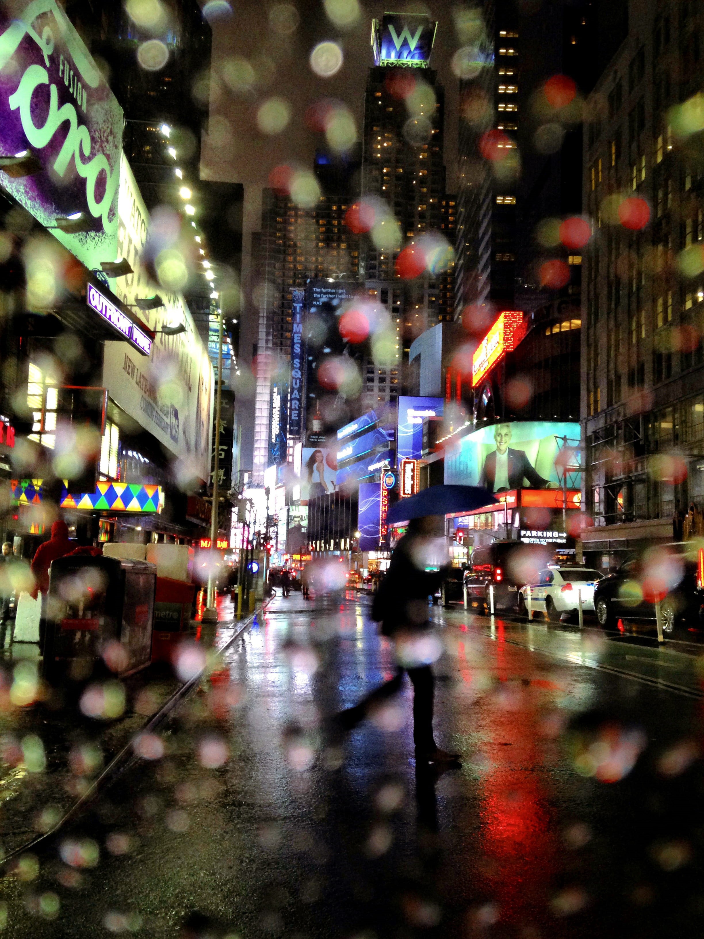 city, umbrella, downtown, walk, rain drop, city lights, urban, crossing the street, street, outdoors, buildings, reflection, window view, photography, building exterior, Phone HD Wallpaper