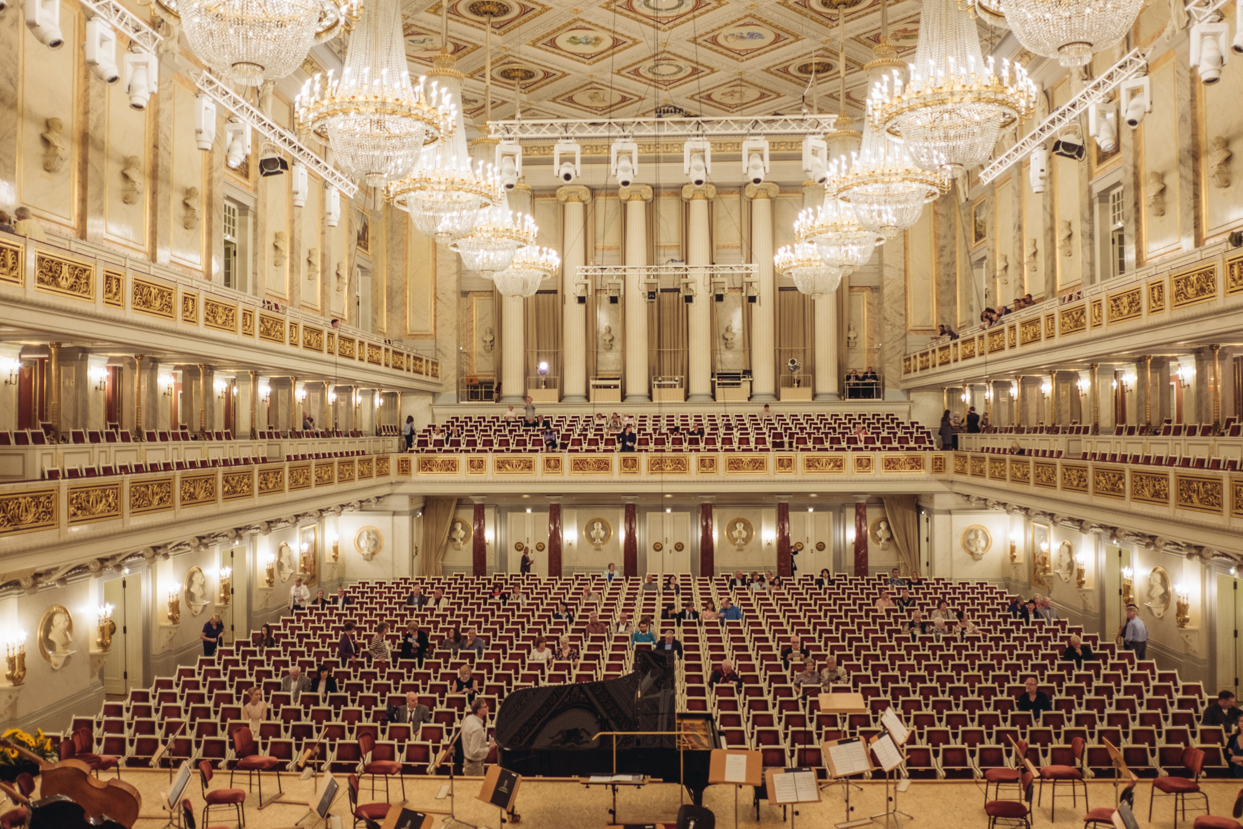 play, arts, blue, seating, government, modern, crowd, berlin, urban, balcony, europe, history, real people, entertainment, nobody, european, konzerthaus, HD Wallpaper