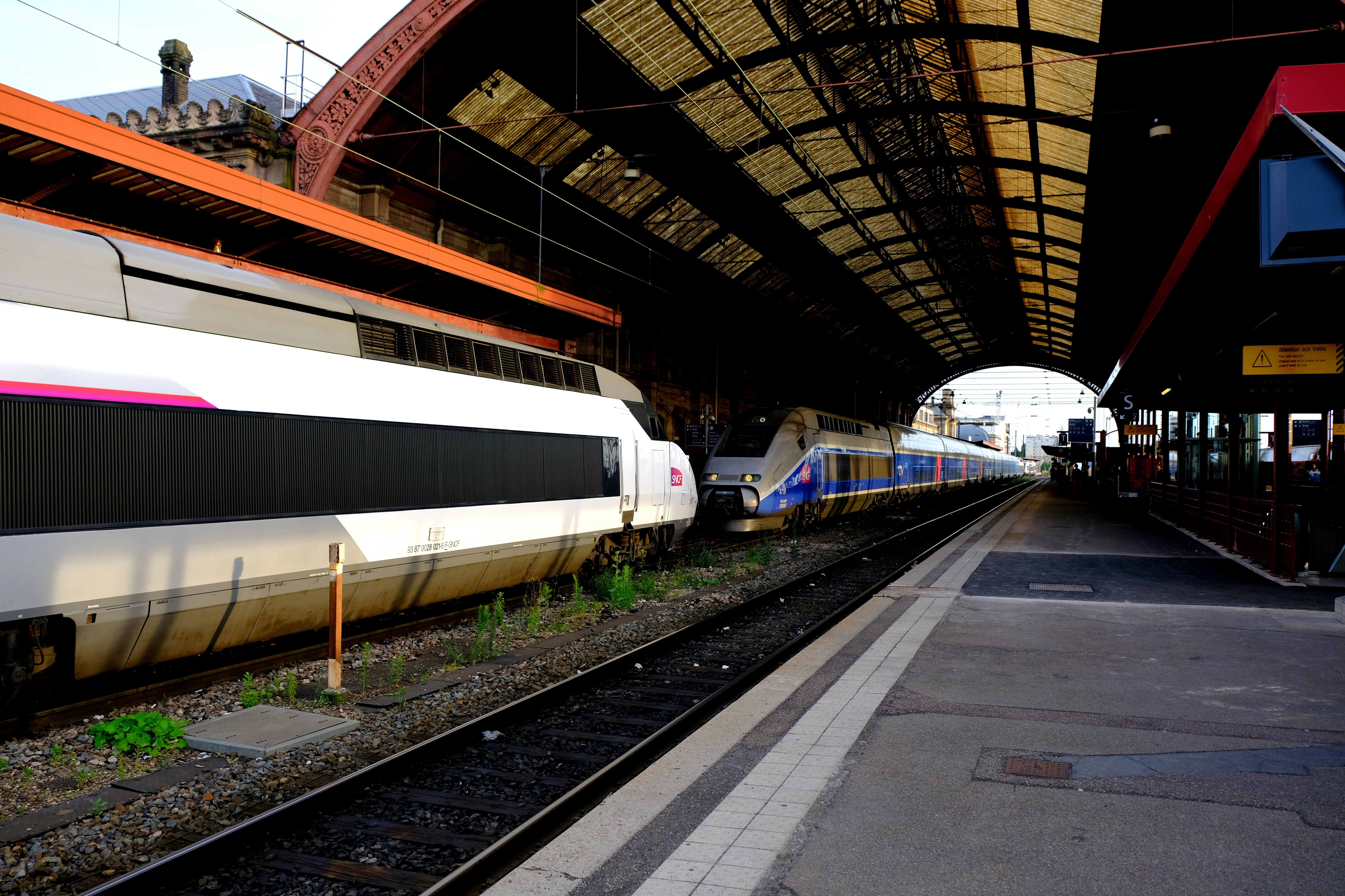nature, passenger train, the way forward, rail transportation, double decker, gleise, railway, train railway, red white, travel, two, hbf, old and new, HD Wallpaper