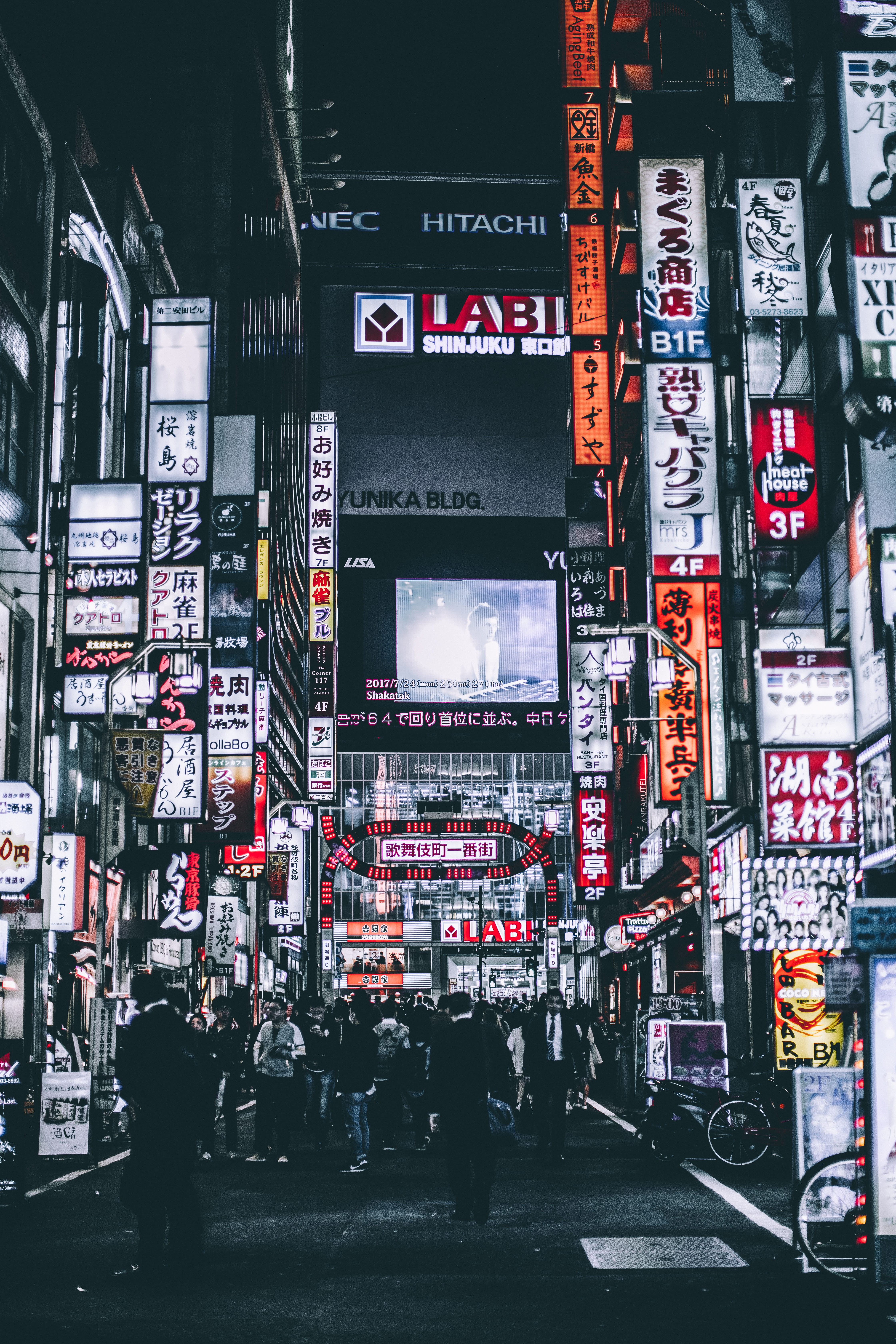 across, night, road, asia, architecture, new York City, neon Light, communication, city street, urban Scene, city Life, group of people, transportation, Phone HD Wallpaper